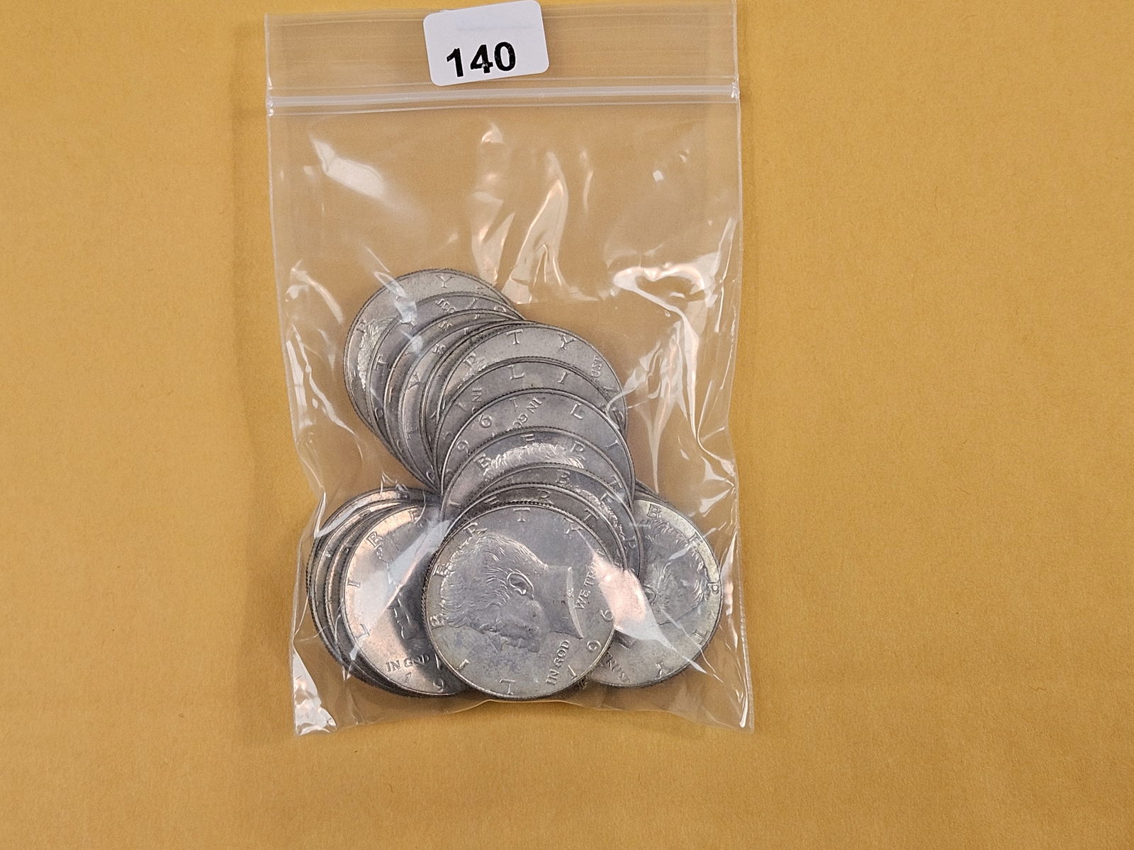 Twenty mixed silver Kennedy half Dollars: All 40% silvers. Circulated