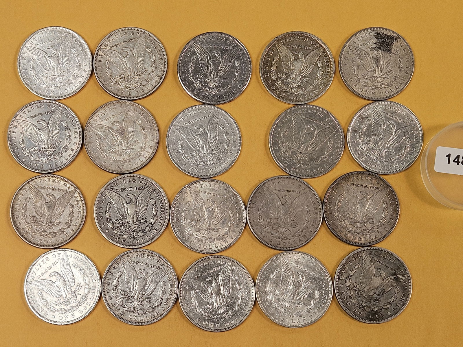 ** FULL ROLL ** Twenty Morgan Silver Dollars - 6