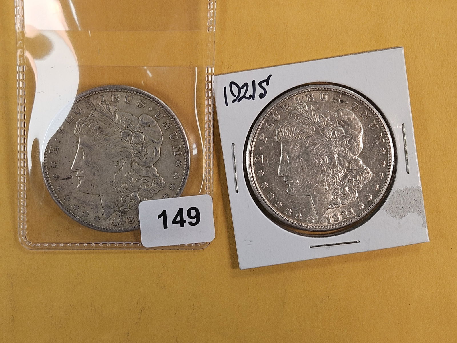1921 and 1921-S Morgan Silver Dollars: Circulated