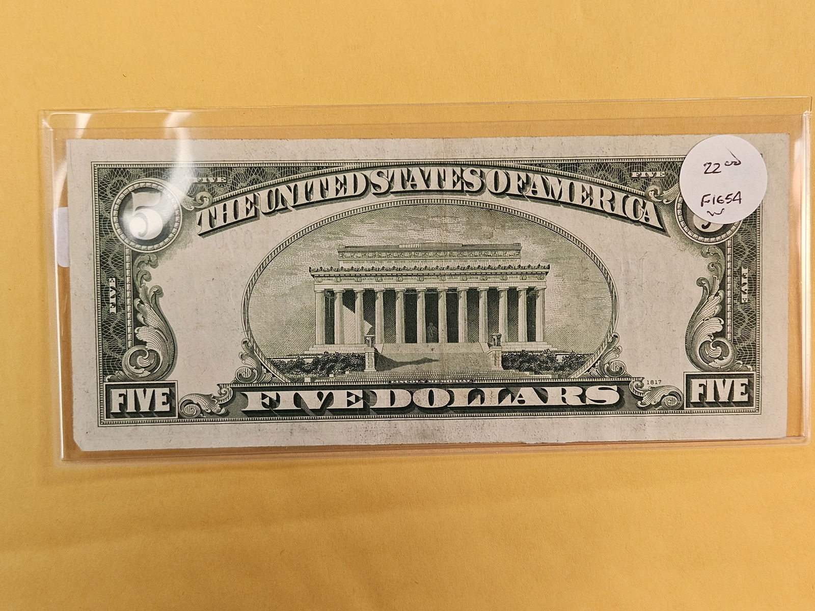Series of 1934-D Five Dollar Silver Certificate - 2