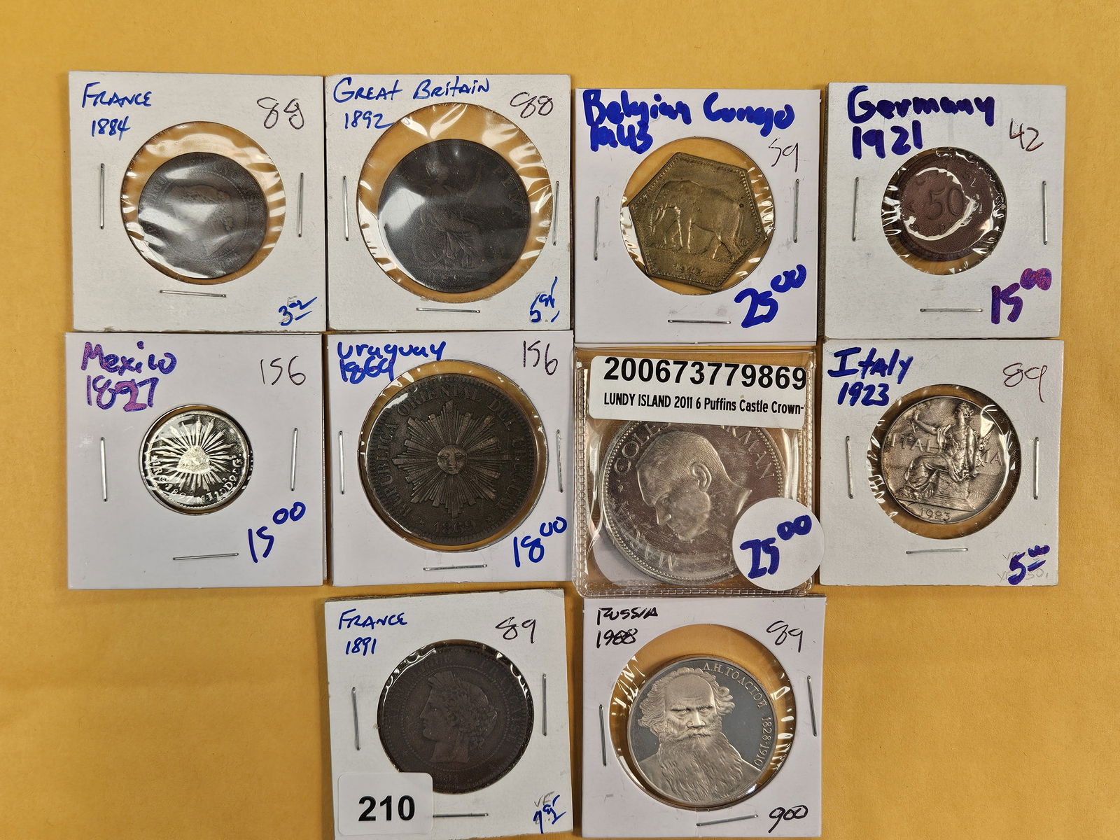 Ten nice, mixed, World Coins: From all over 