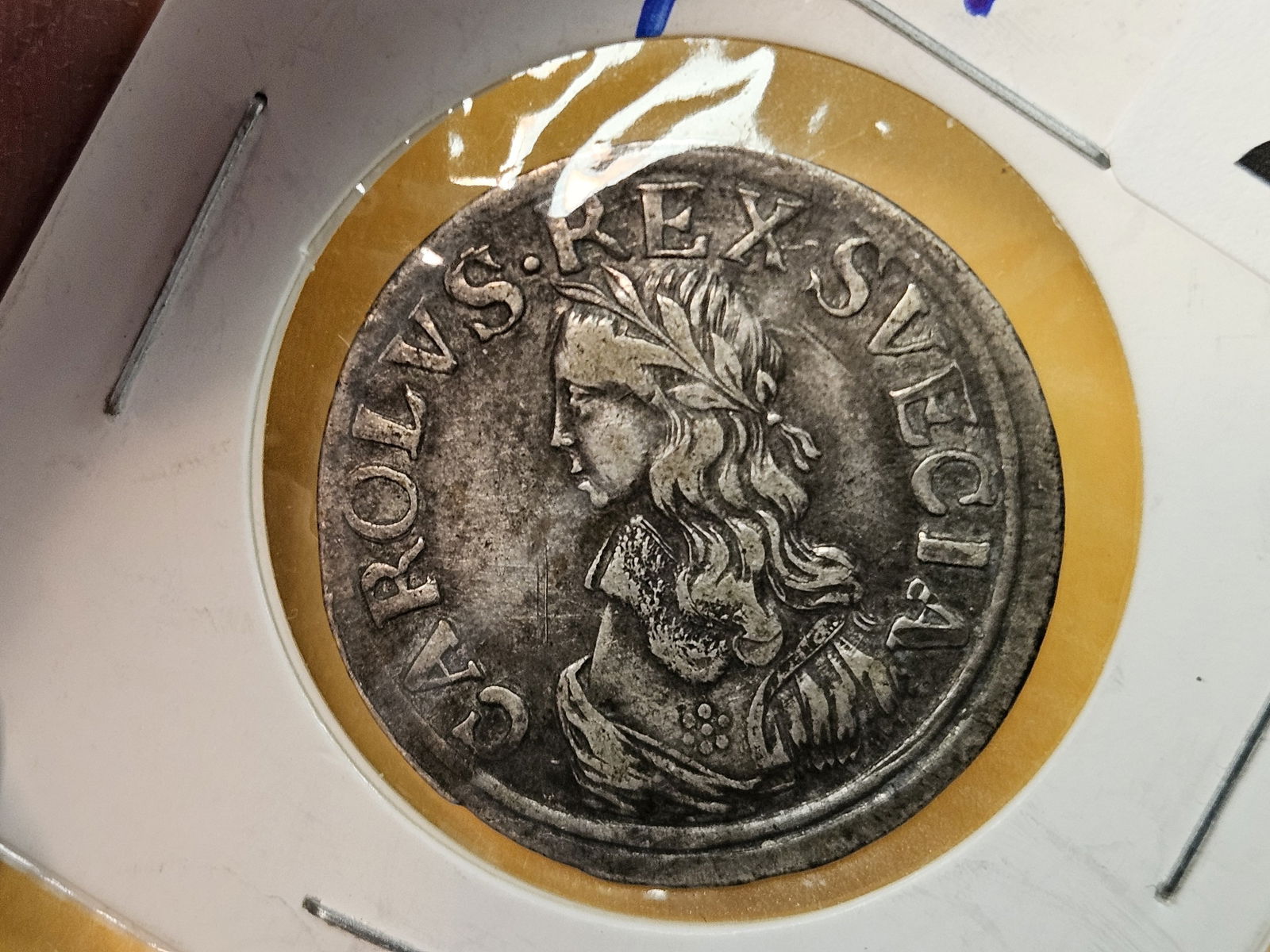 SCARCE! 1664 Sweden 1 mark: Looks in Very Fine plus to Extra Fine condition 