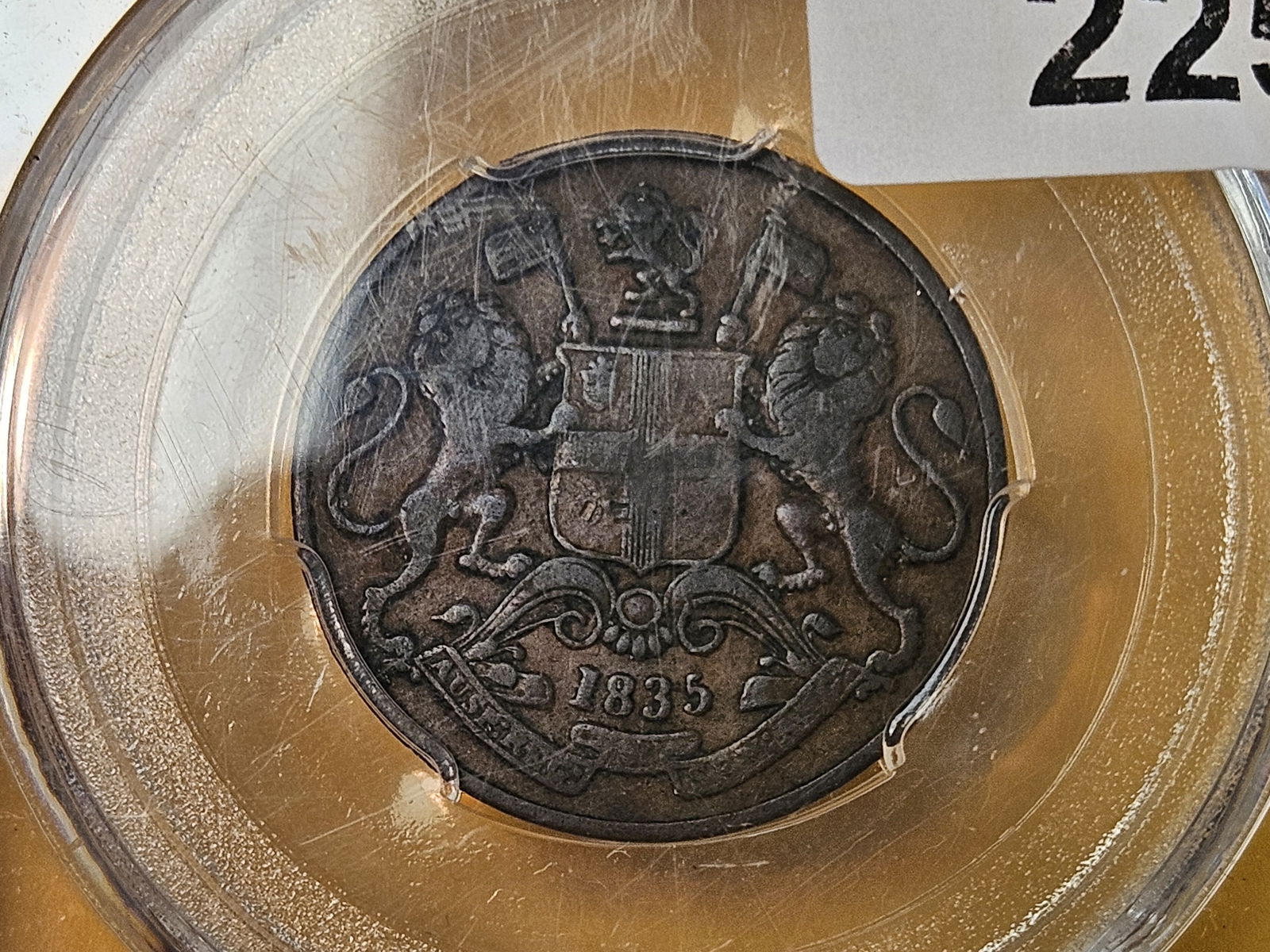 1835 East India Company 1/4 Anna: C-867 