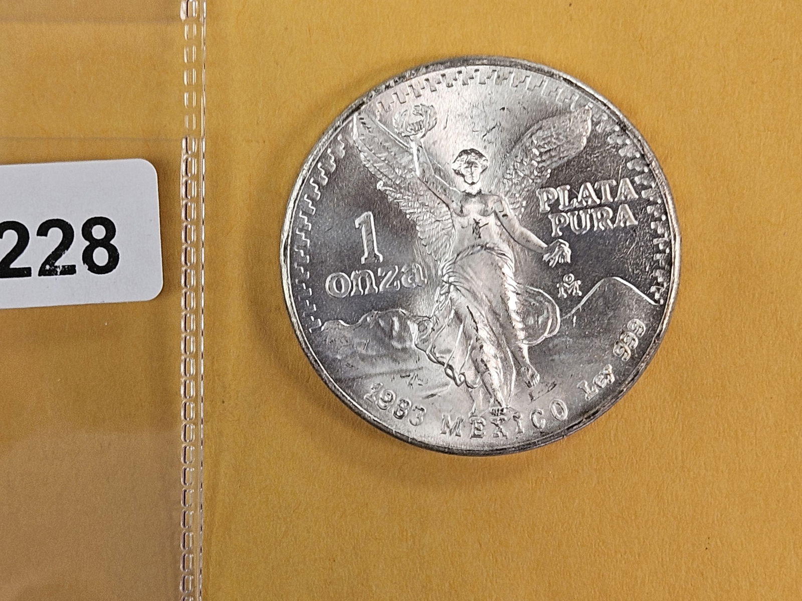 GEM Brilliant Uncirculated 1983 Mexico silver Onza: Libertad 