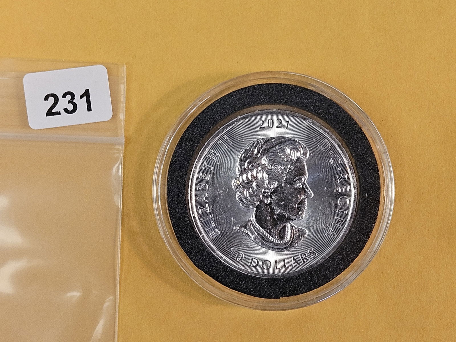 2021 Canada Silver Ten Dollars: Two troy ounces of .999 fine silver 