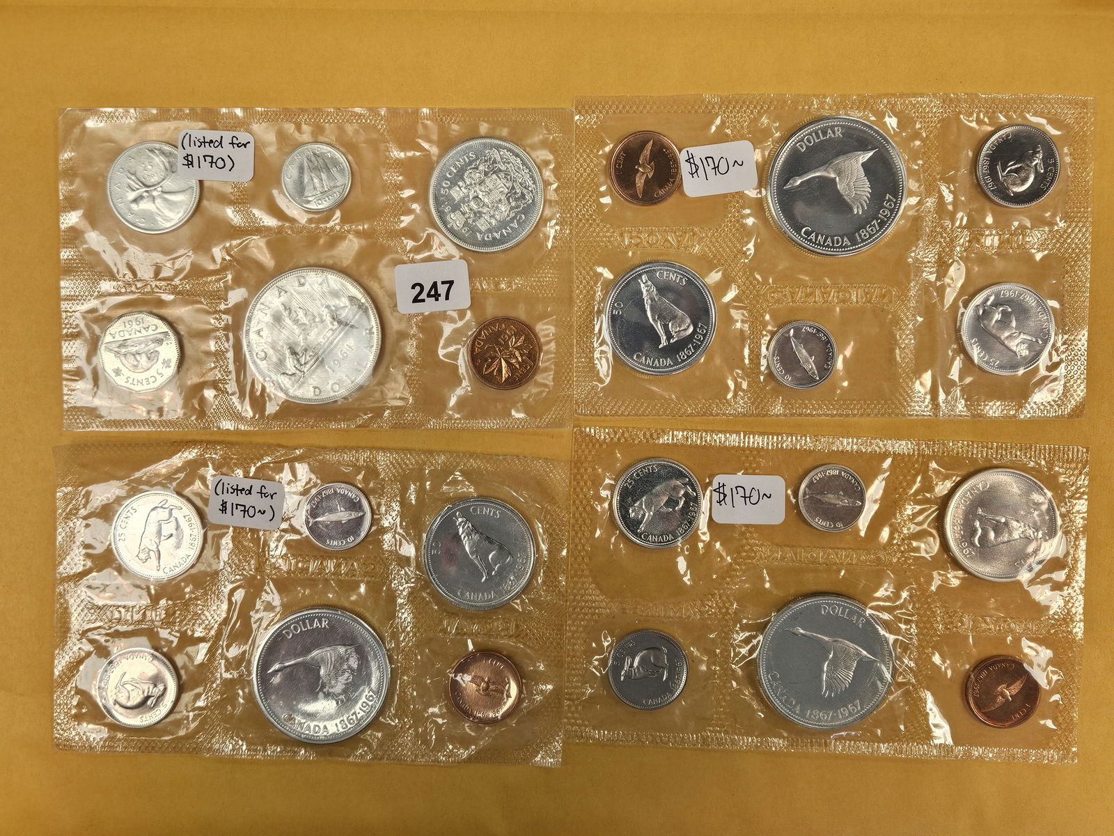 Four SILVER Canada Prooflike Coin sets (1 of 2)