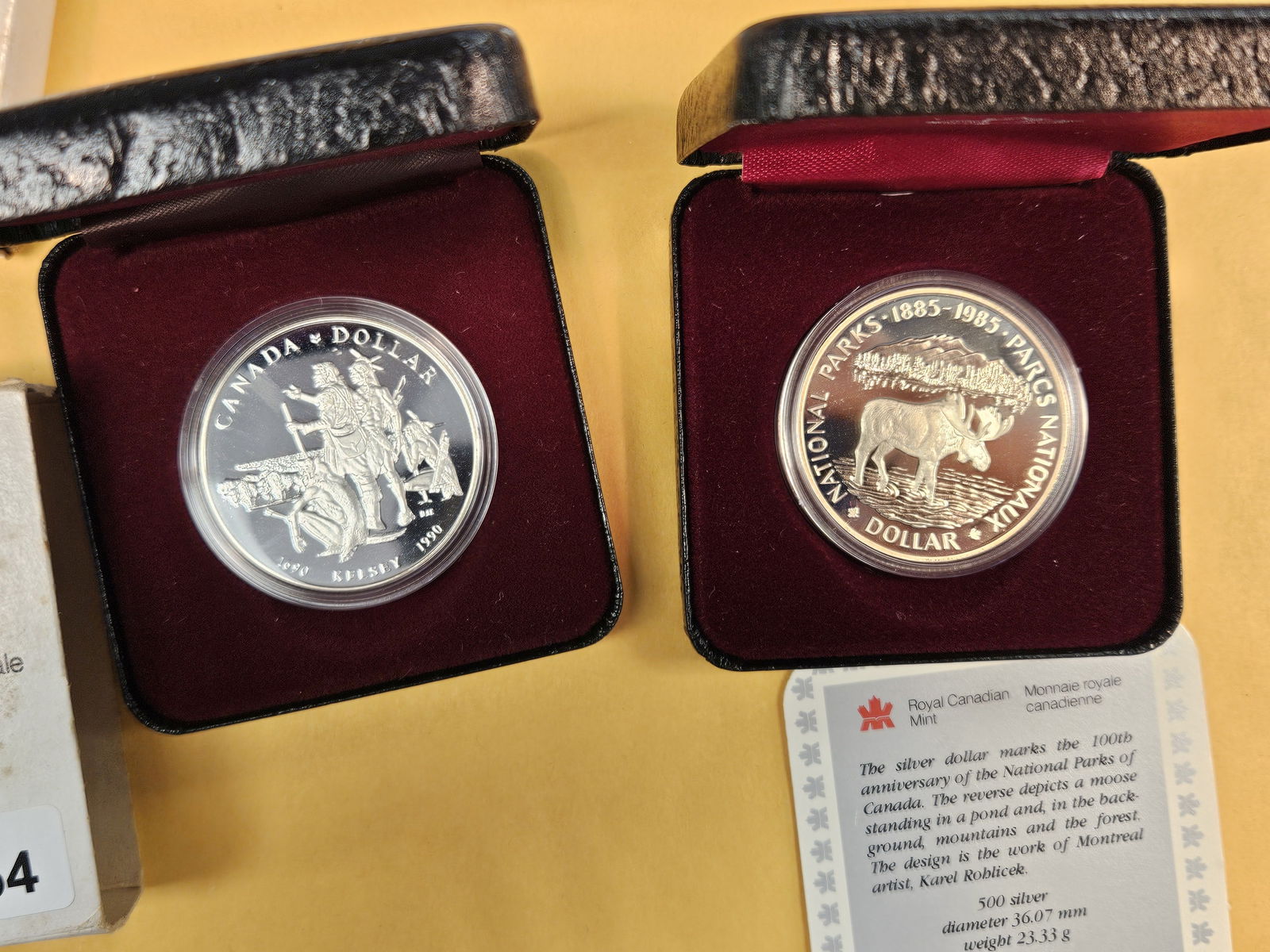 Five Canadian Silver Dollars - 5