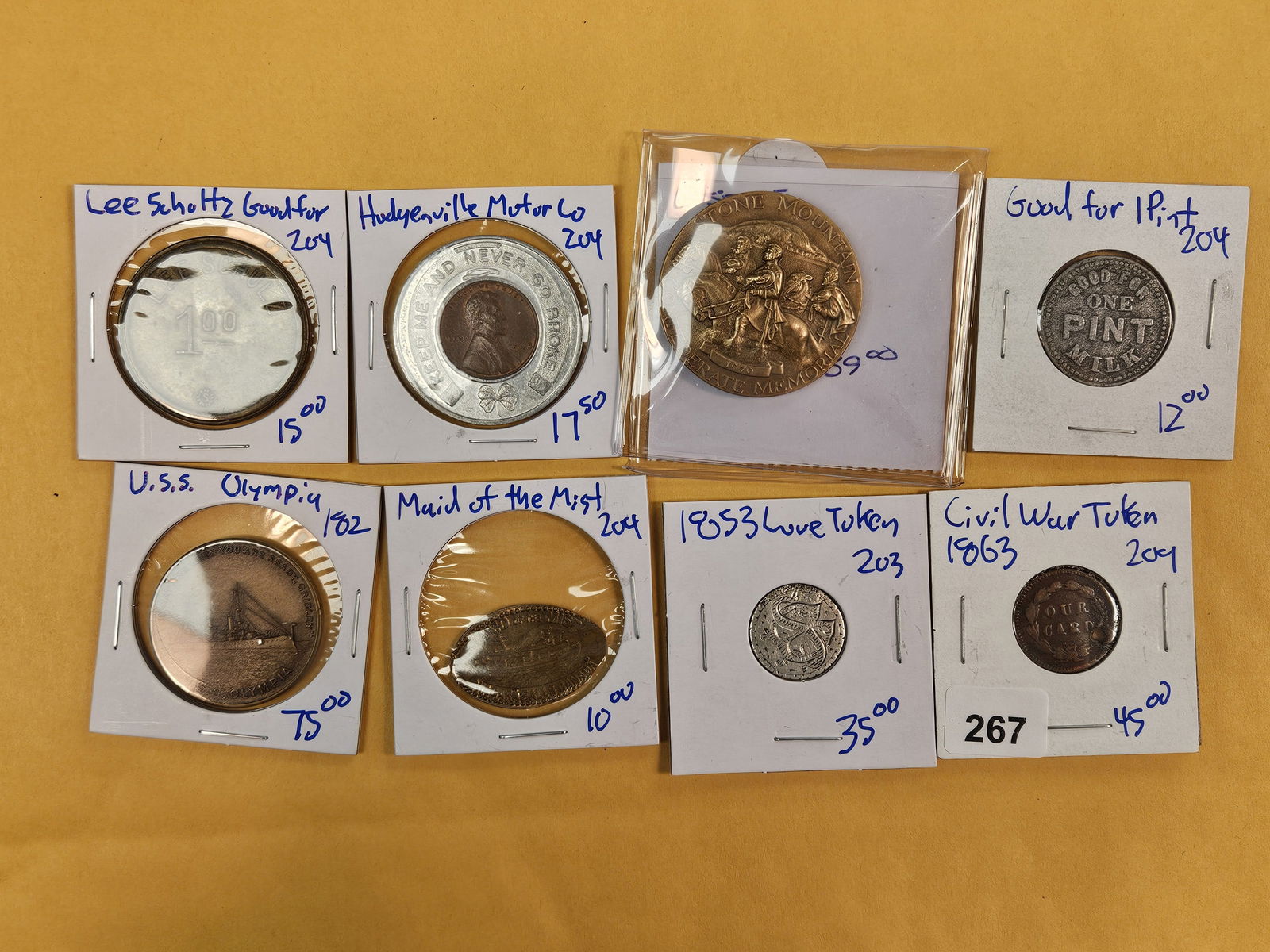 Exonumia! Eight fun mixed pieces: Fun mix! 