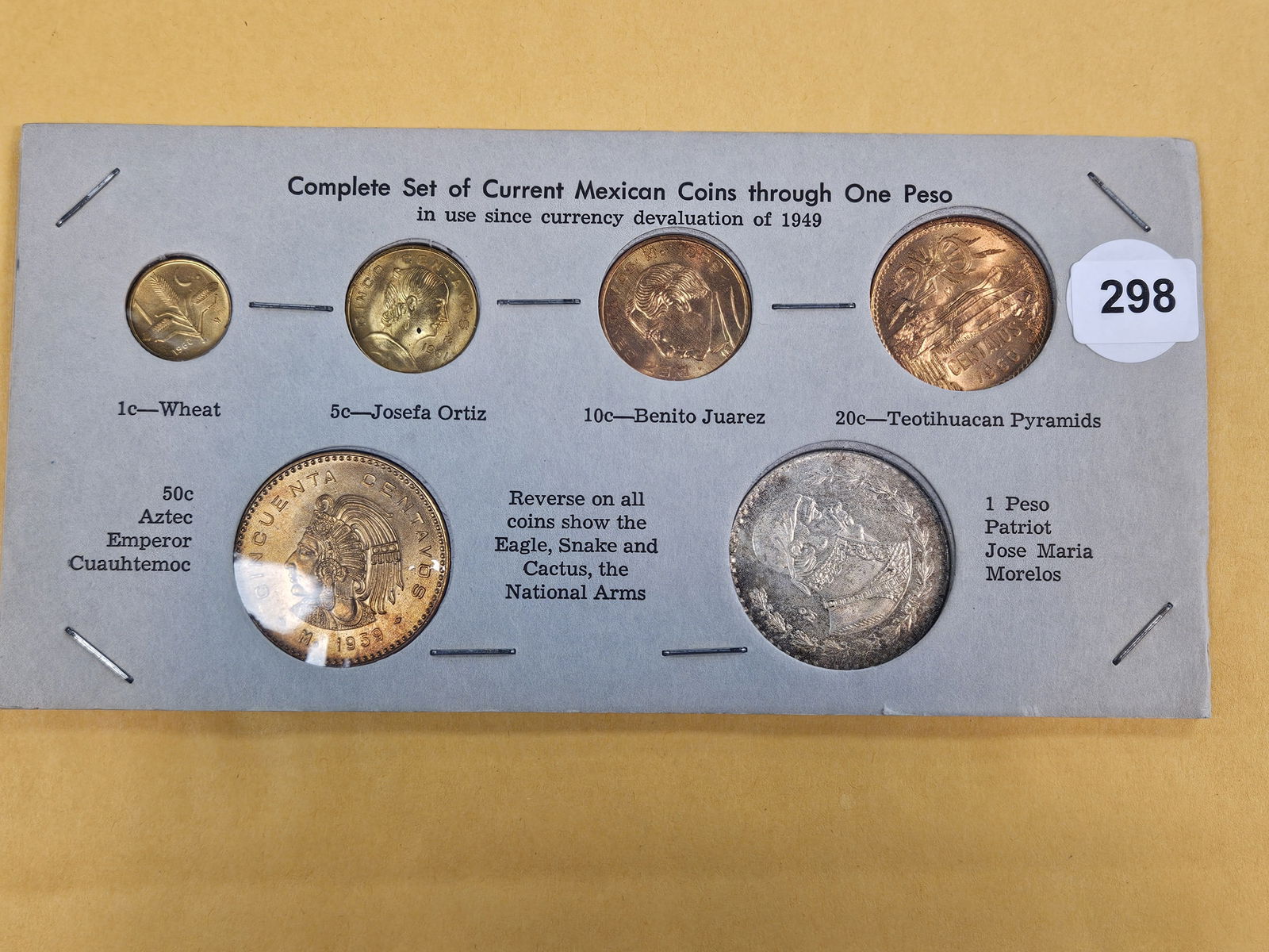 Brilliant Uncirculated set of Mexican coinage (1 of 3)