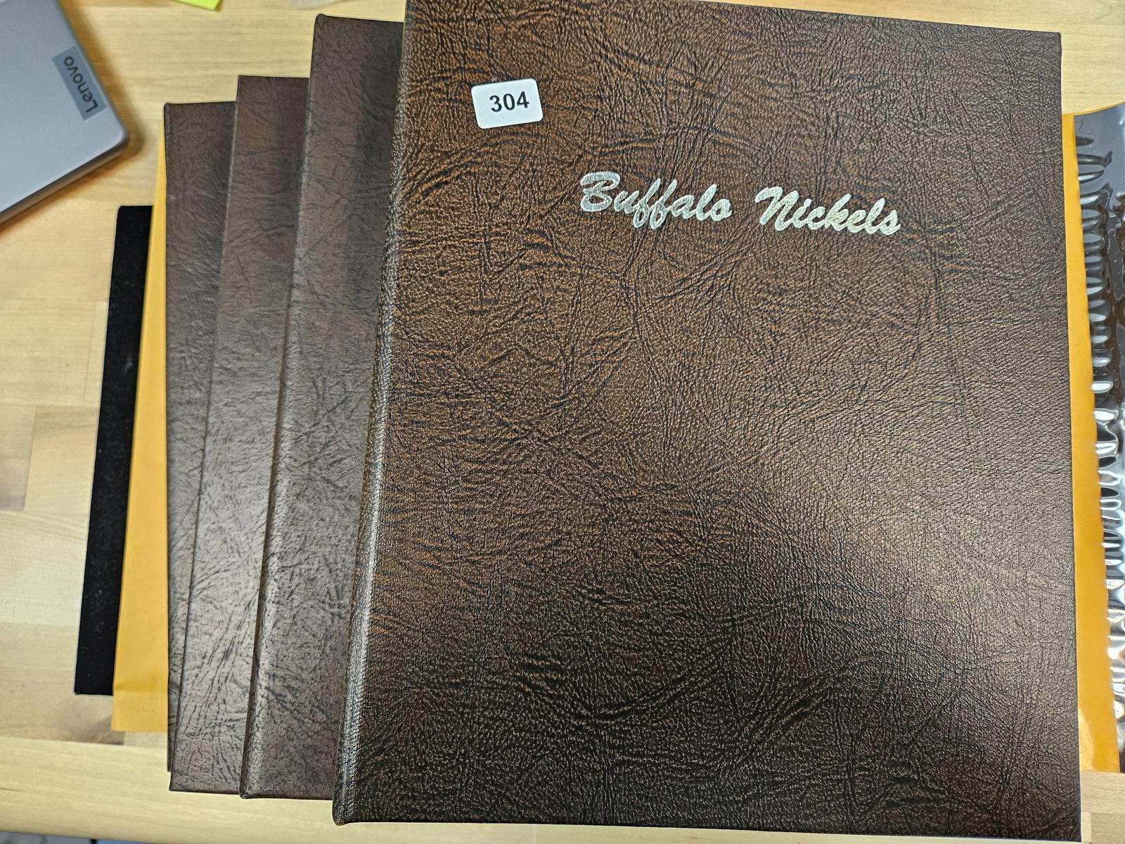 Four nice, empty, Dansco Albums: SBA Dollars, Morgan Dollars, Quarters, and Buffalo Nickels 