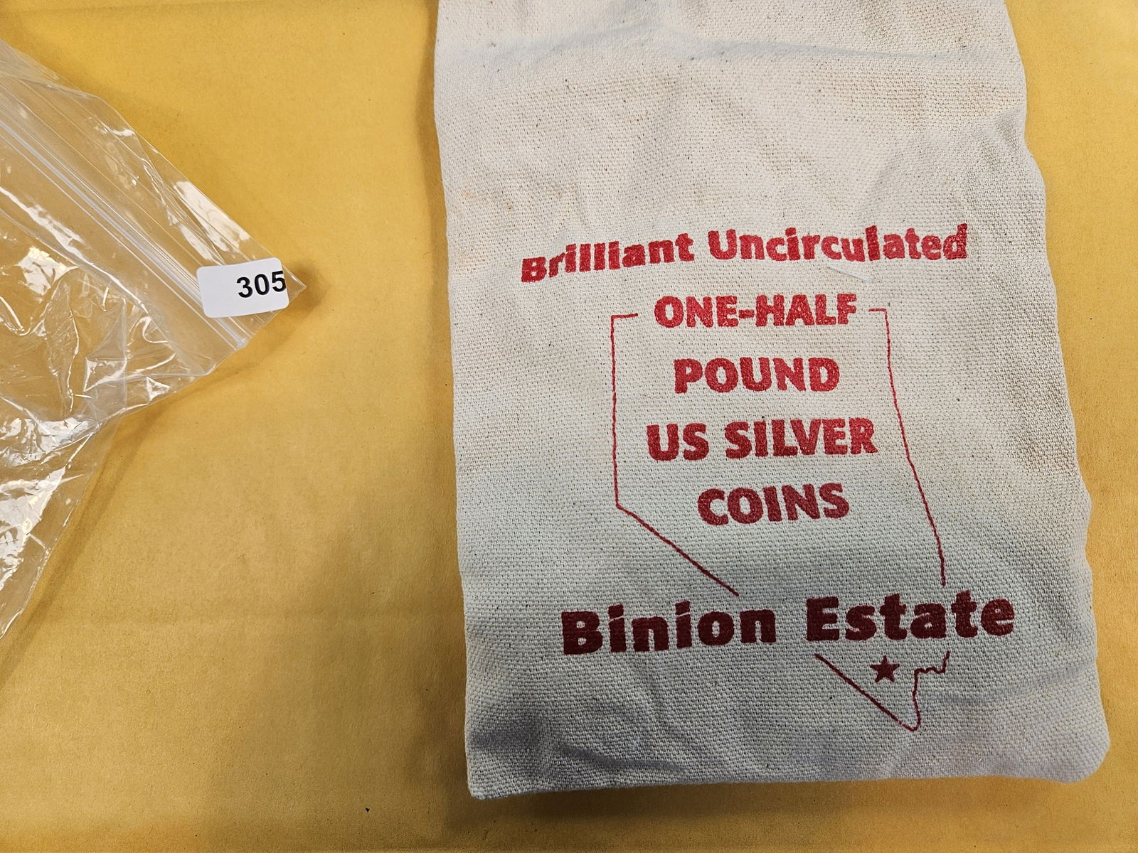 SILVER!: One half pound US Silver Coins from the Binion Estate. Sealed bag. From the old Binion collection. Unopened 