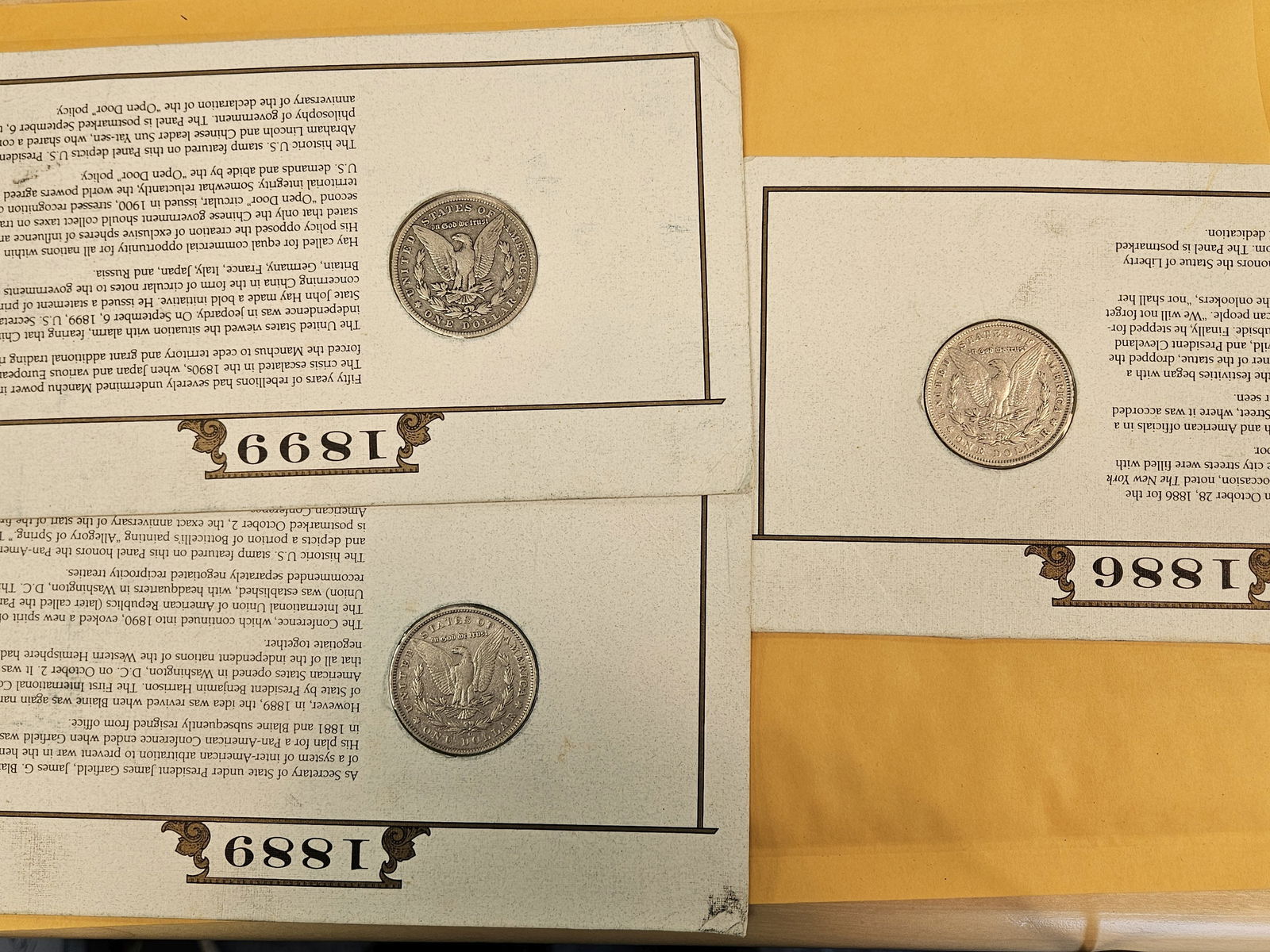 Three US Morgan Silver Dollars - 2