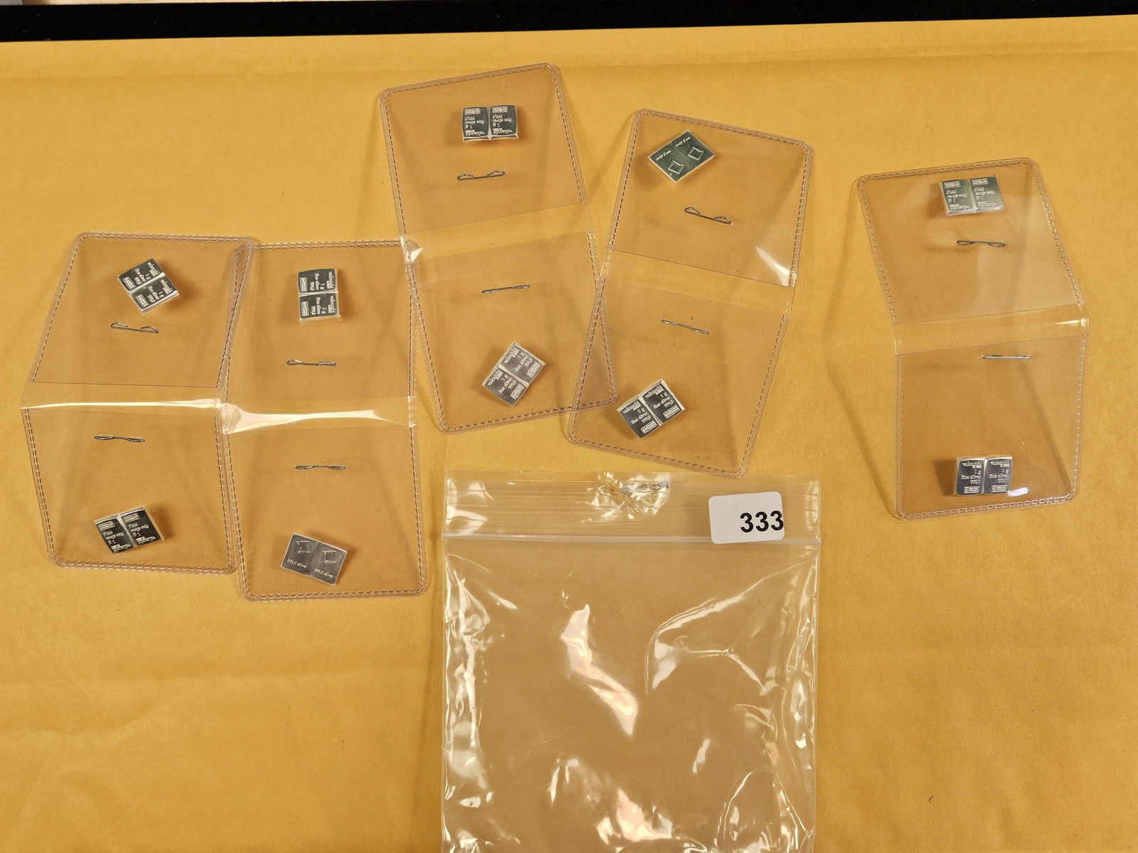 Twenty Valcambi Suisse One Gram .999 fine silver bars: All from a larger Combibar 