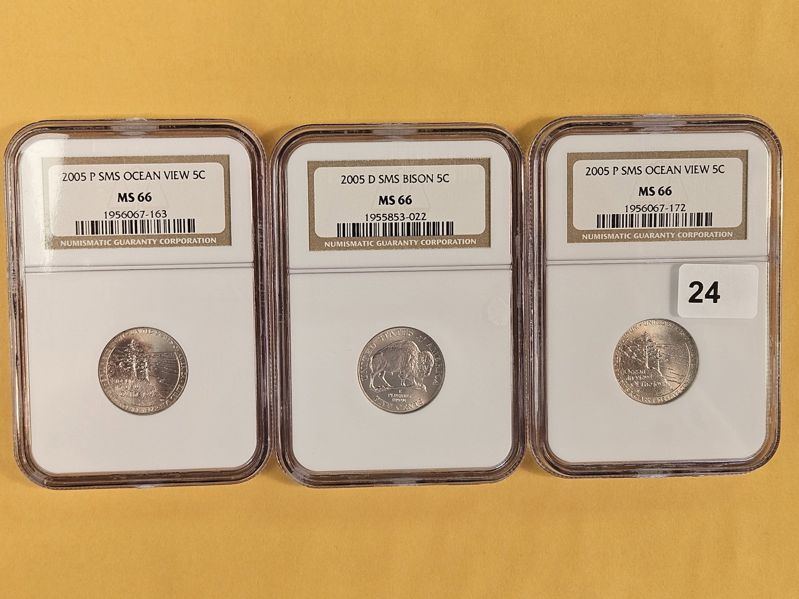 Three GEM, NGC-Graded Jefferson Nickels: All in Mint State 66