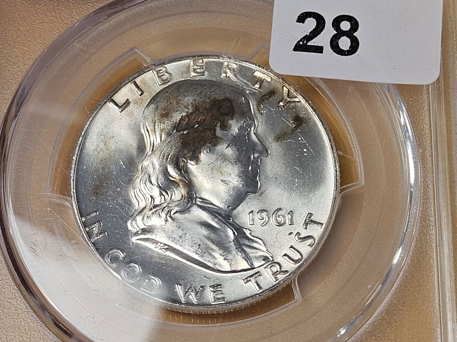 PCGS 1961-D Franklin Silver Half Dollar in Mint State 63 - 3