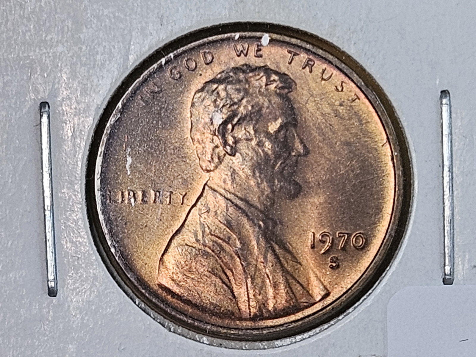 Variety! Very Choice Brilliant uncirculated - RED 1970-S Lincoln Cent (1 of 4)