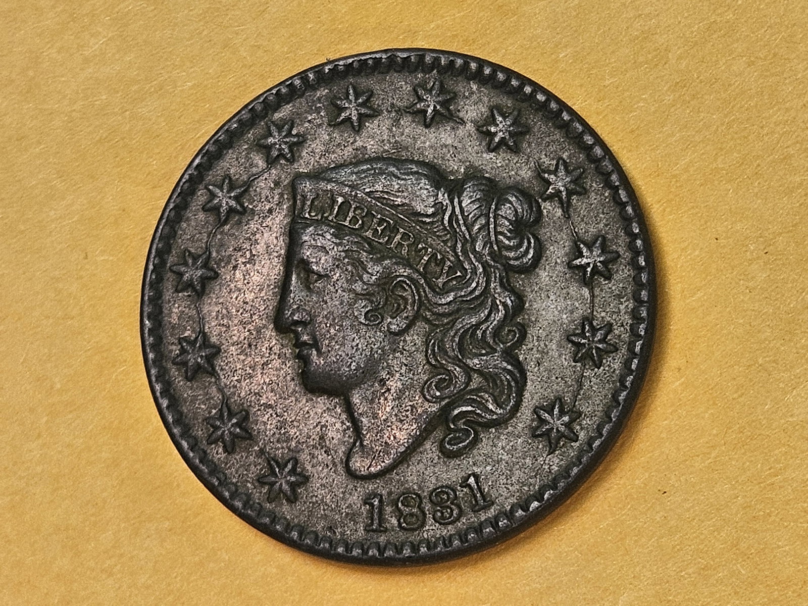 1831 Coronet Head Large Cent in Extra Fine - details (1 of 5)