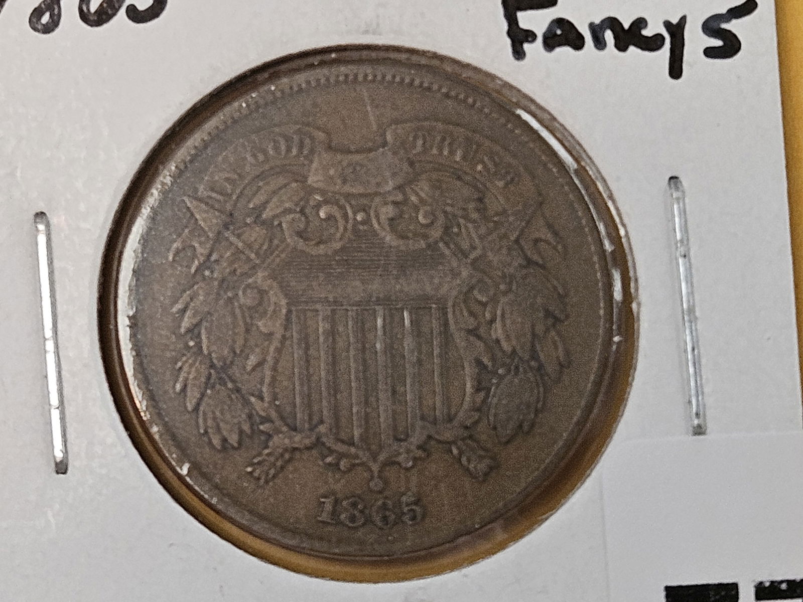 1865 Two Cent piece in Very Fine plus (1 of 4)