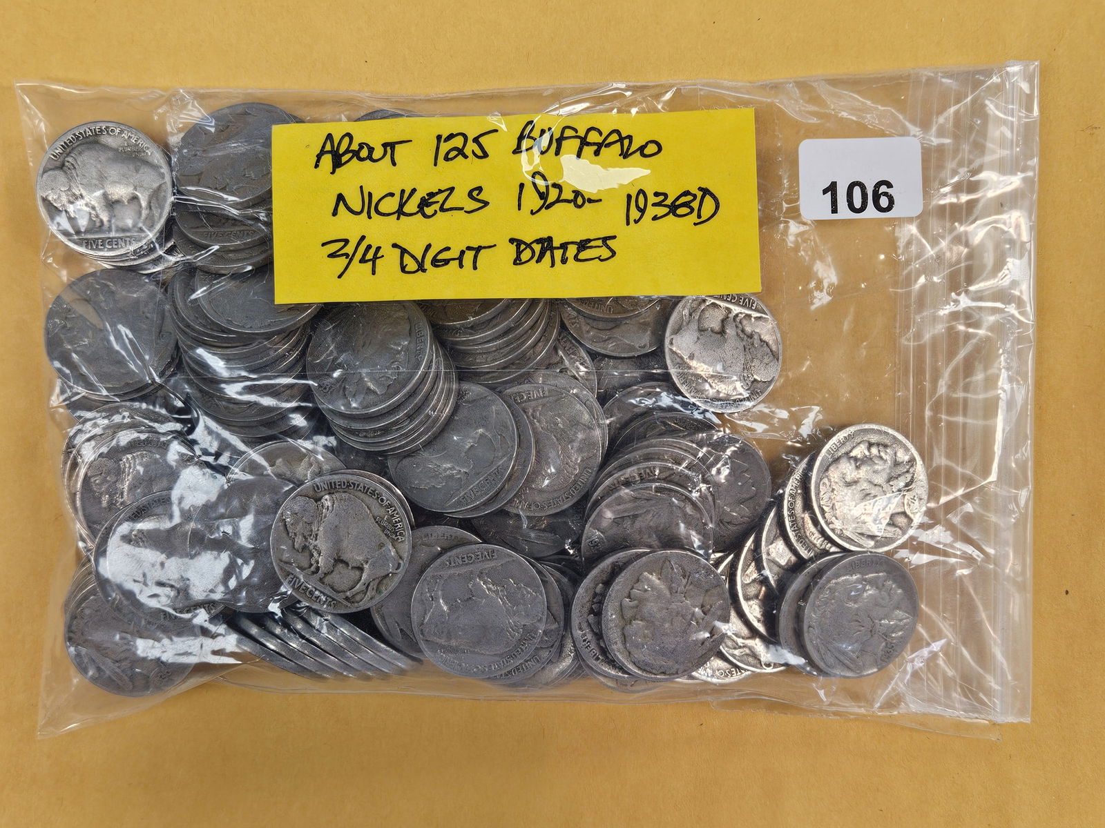 About 125 Buffalo Nickels (1 of 1)