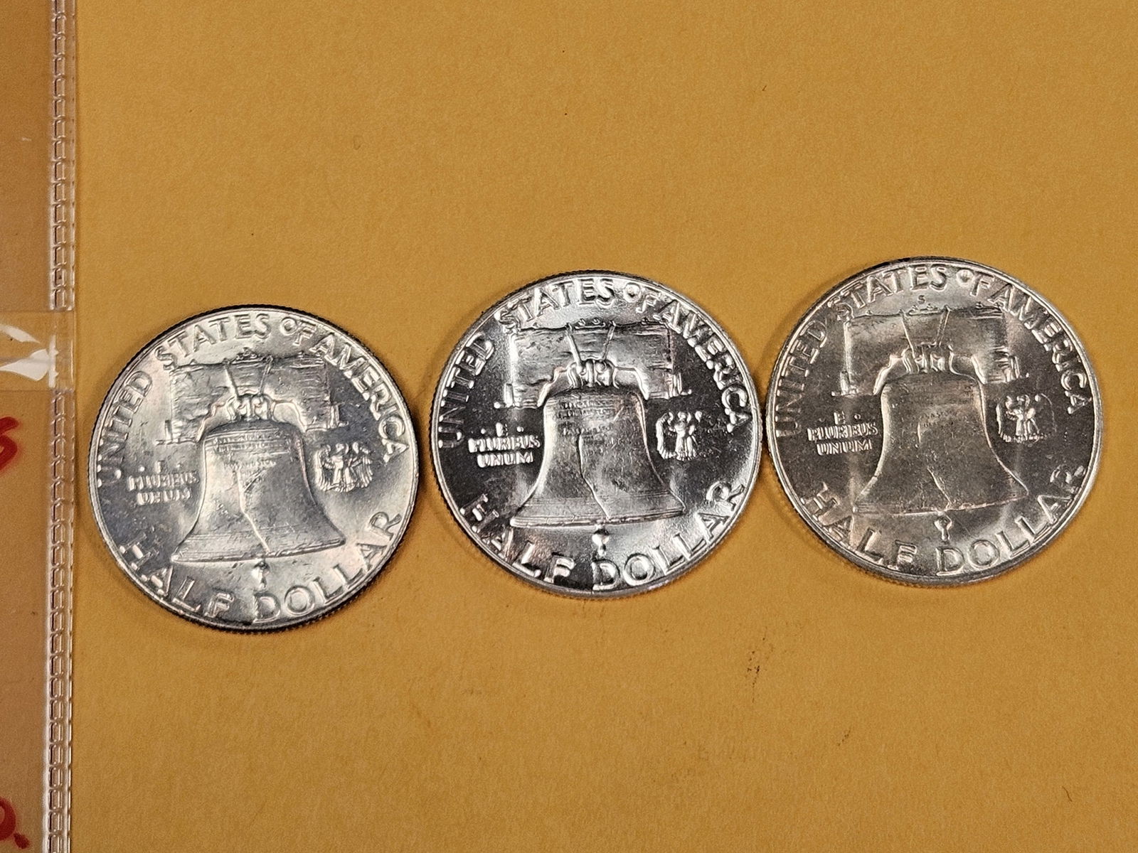Three Choice to Very Choice Brilliant Uncirculated Franklin silver half dollars - 4