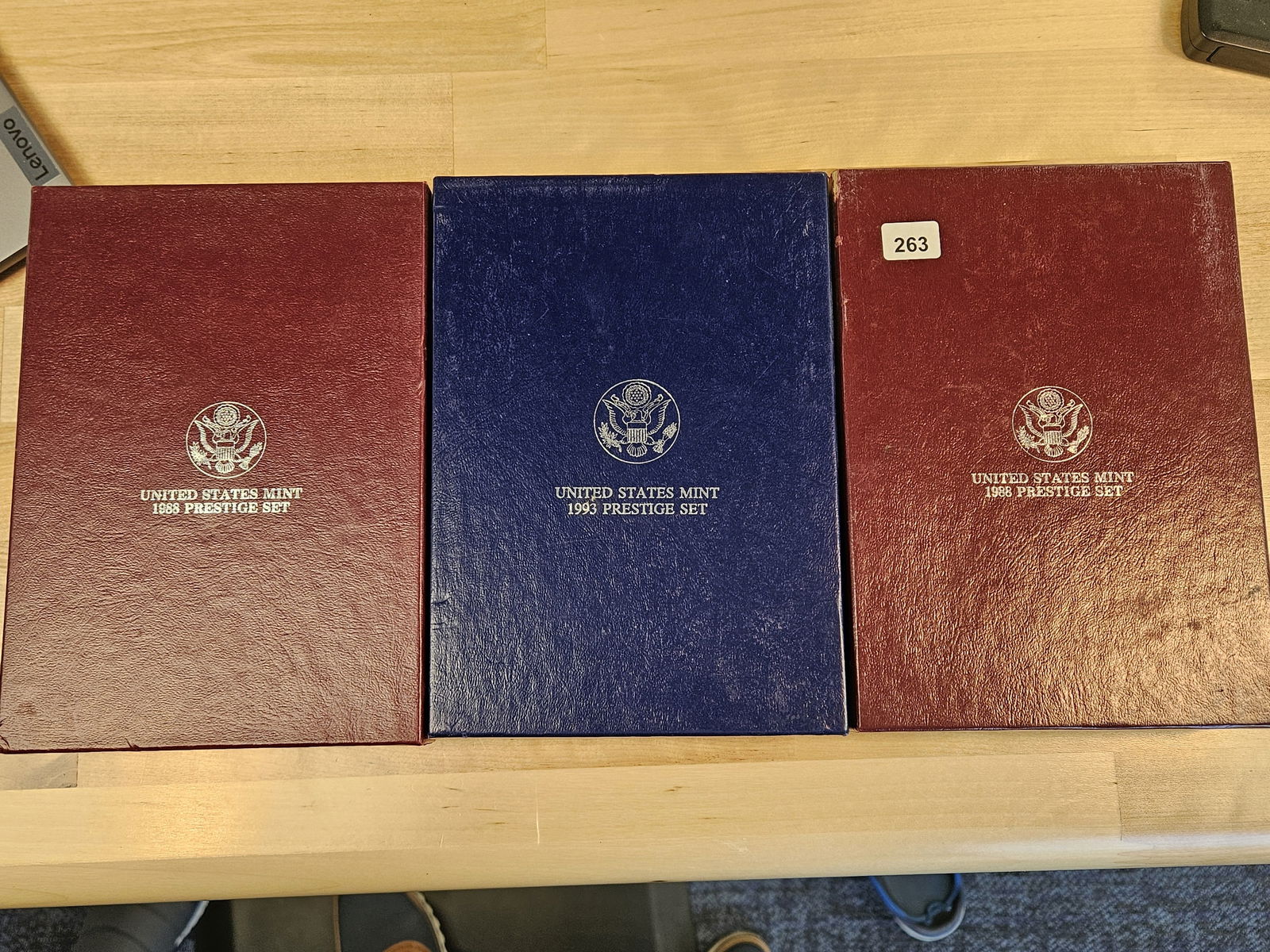 Three US SILVER Prestige Sets in OGP: 1988, 1993 and 1988 