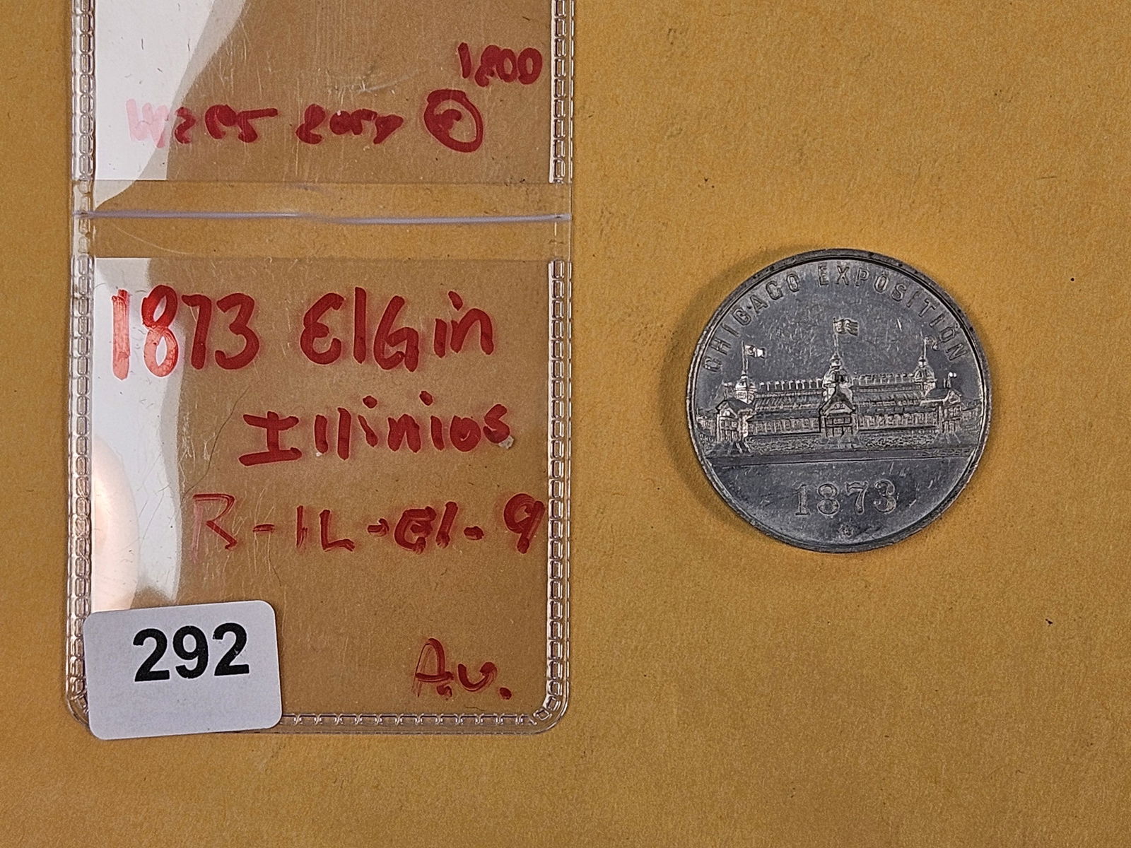 ** RARE EXONUMIA ** 1873 Chicago Exposition Medal - 2