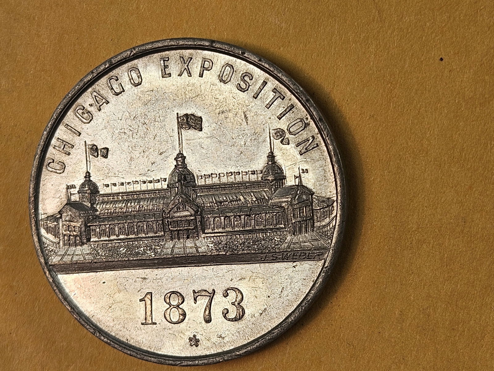 ** RARE EXONUMIA ** 1873 Chicago Exposition Medal - 5