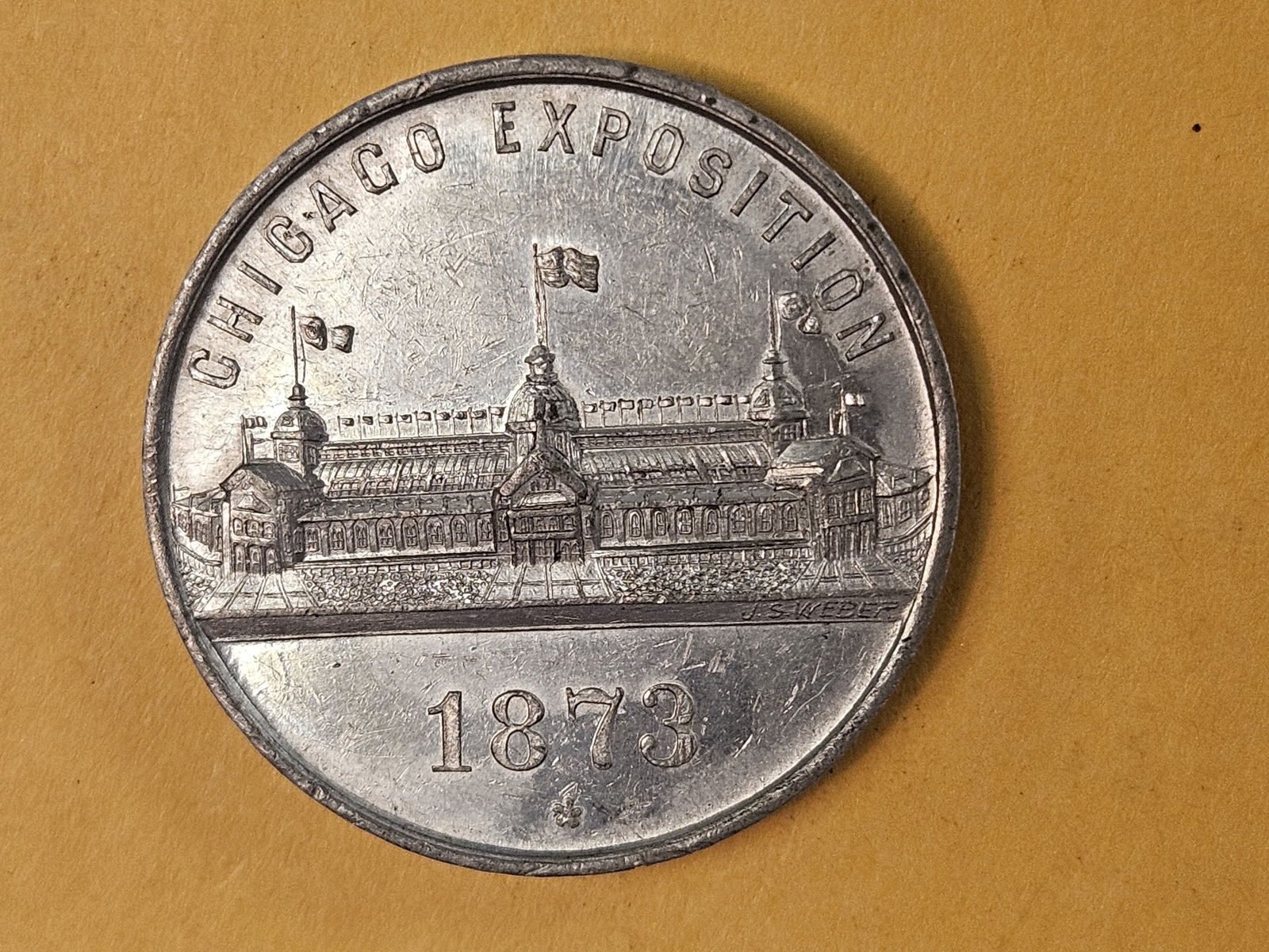 ** RARE EXONUMIA ** 1873 Chicago Exposition Medal - 6