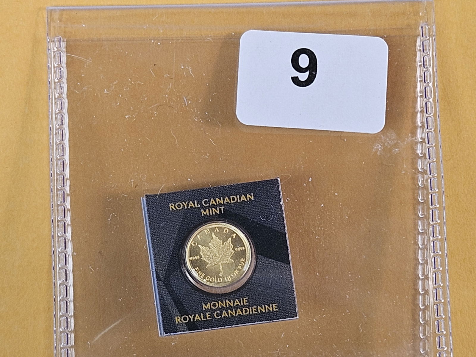 GOLD! GEM Brilliant Uncirculated 2014 Canada Gold 50 cents: In original assay holder 