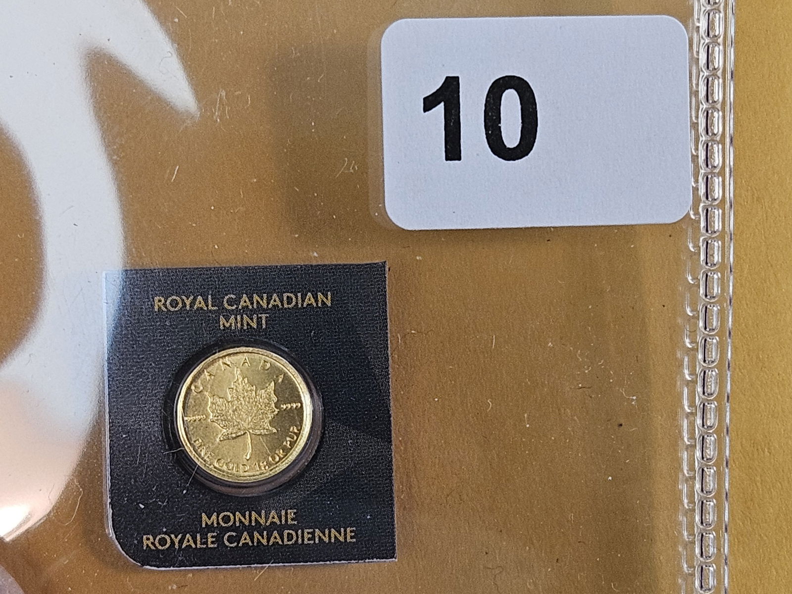 GOLD! GEM Brilliant Uncirculated 2014 Canada Gold 50 cents: In original assay holder 