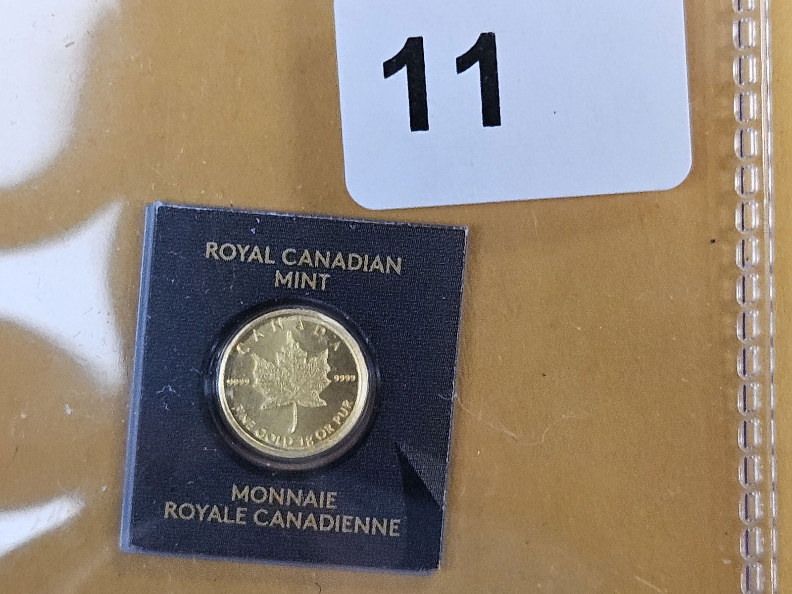 GOLD! GEM Brilliant Uncirculated 2014 Canada Gold 50 cents: In original assay holder 