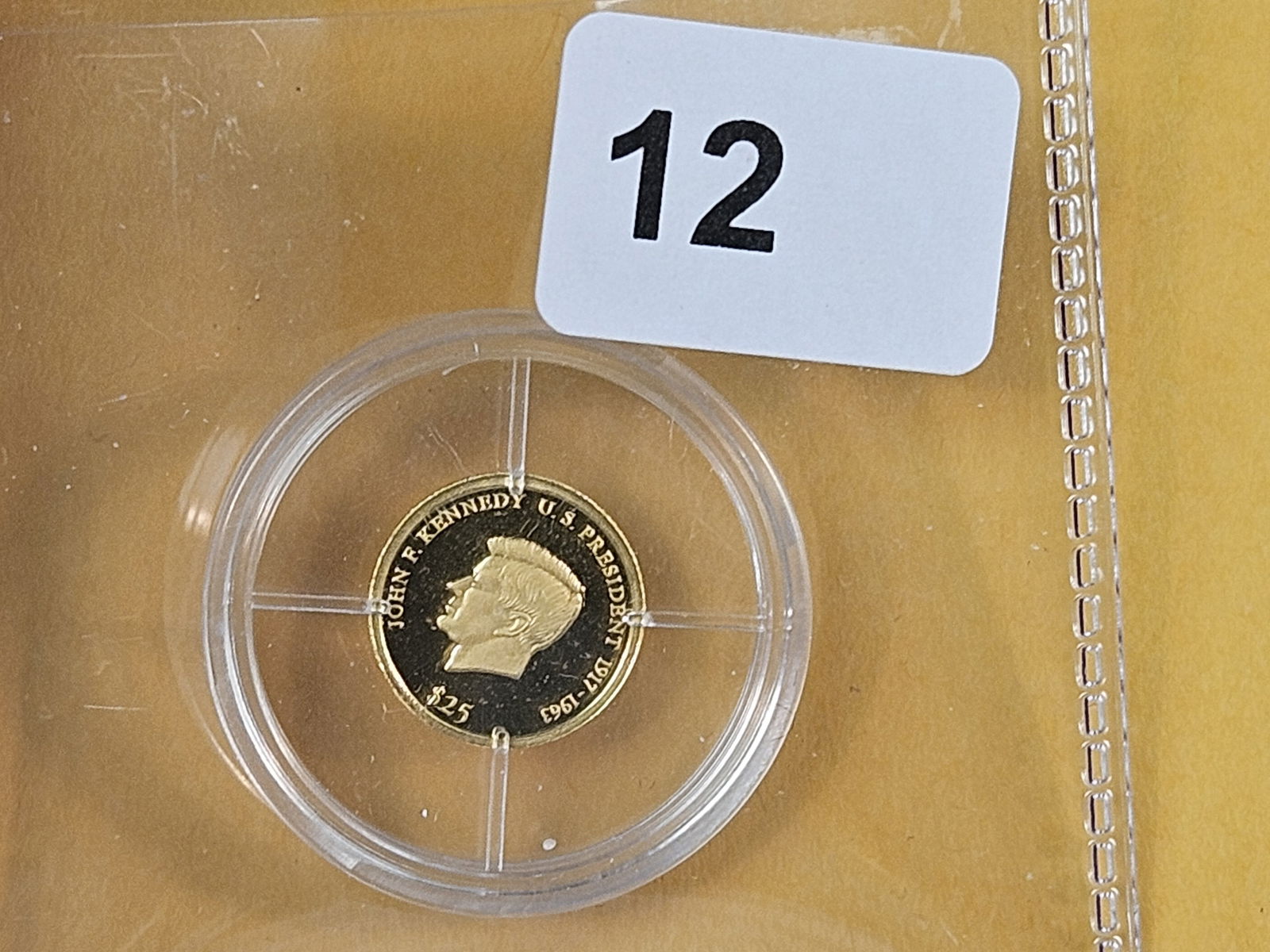 GOLD! GEM Proof Deep Cameo 2003 Republic of Liberia GOLD $25 dollars - 2
