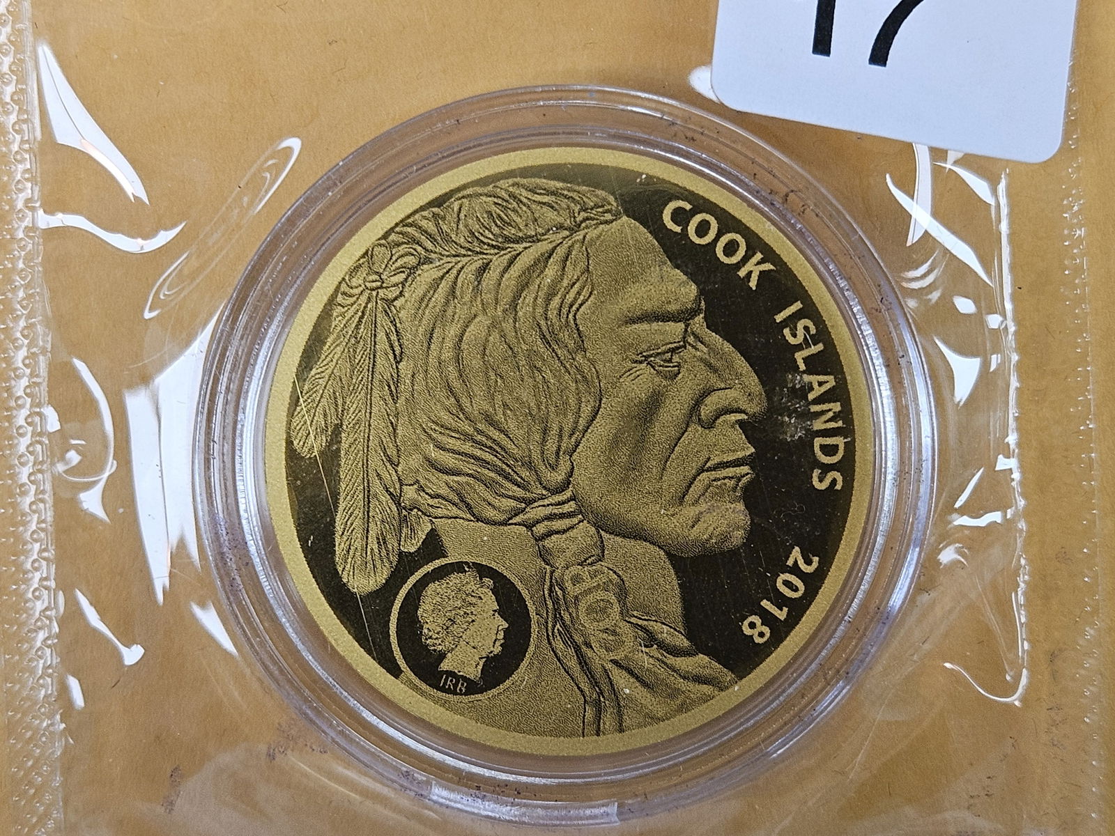 GOLD! GEM Proof 2018 Cook Islands Gold Five Dollars: A Tribute to the United States Gold copy 