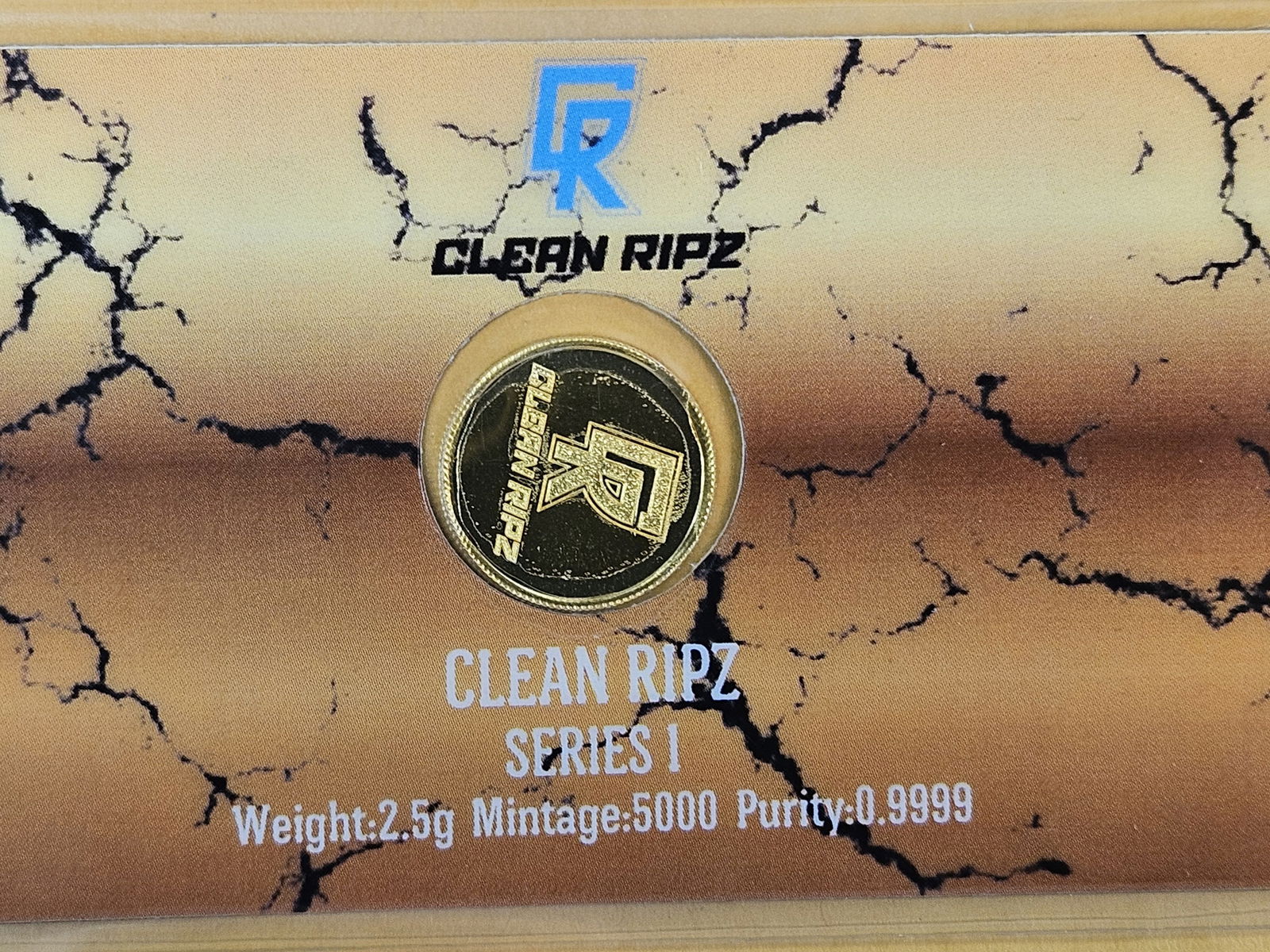 GOLD! Clean Ripz 2.5 Gram .9999 fine gold bar - 2