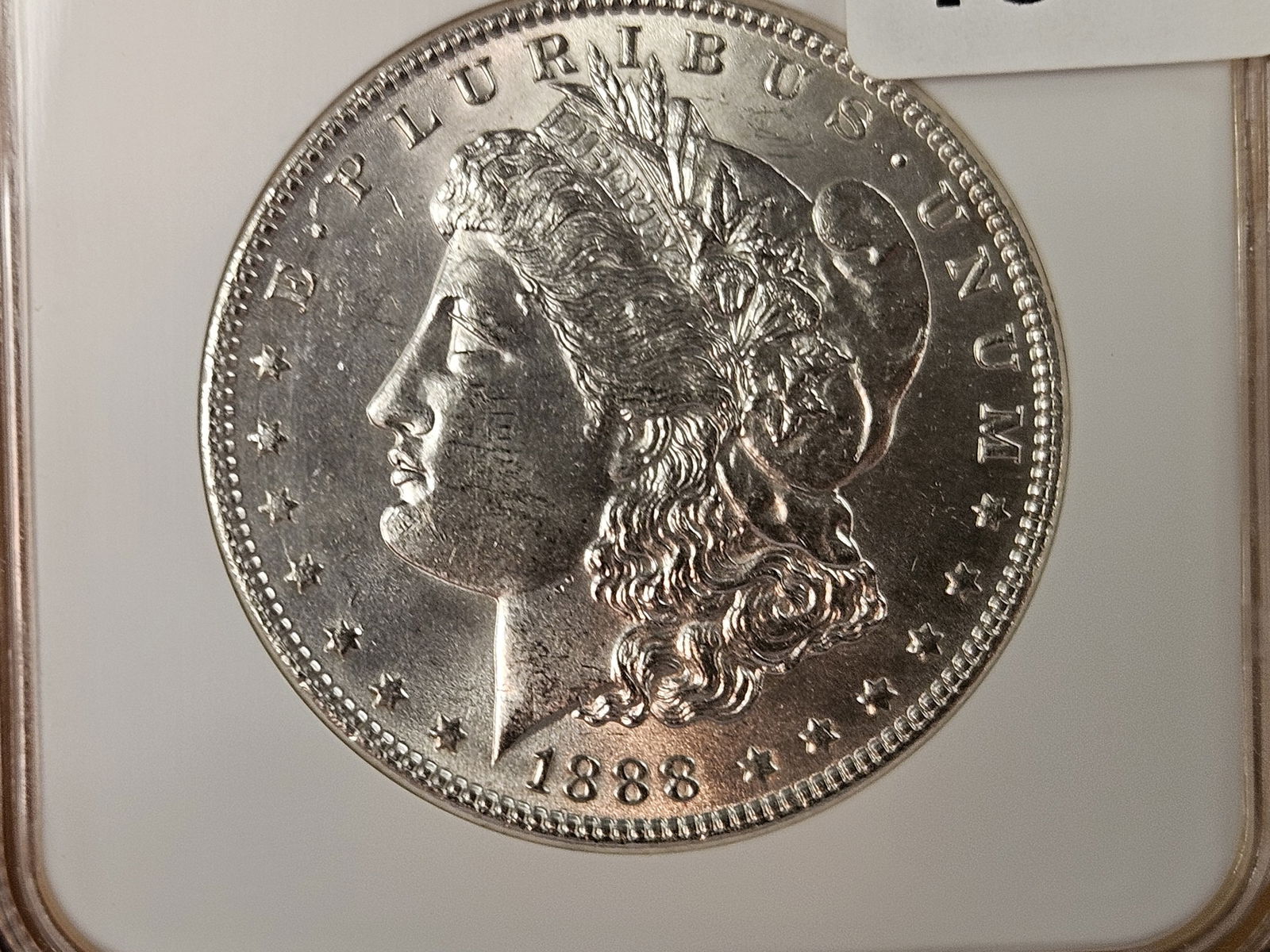 NGC 1888 Morgan Dollar in Mint State 63: Excellent contrast 