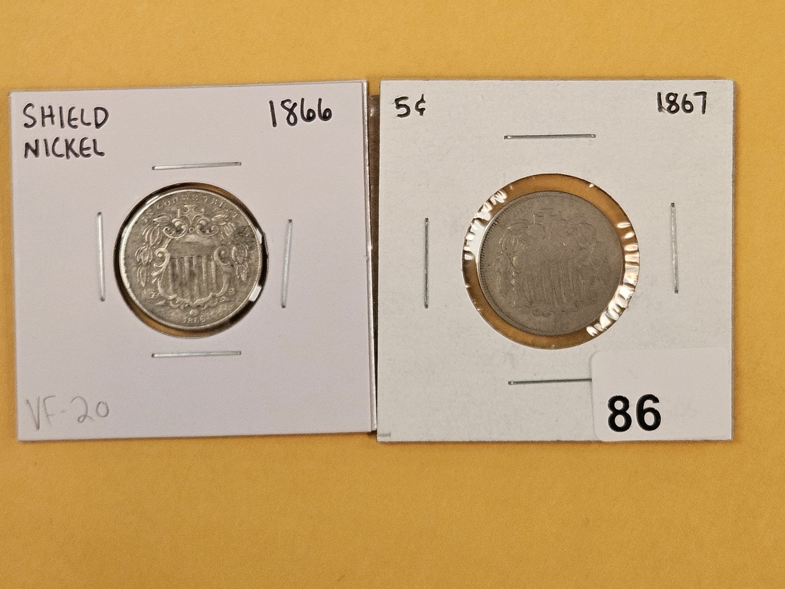 1866 and 1867 Shield Nickels (1 of 5)