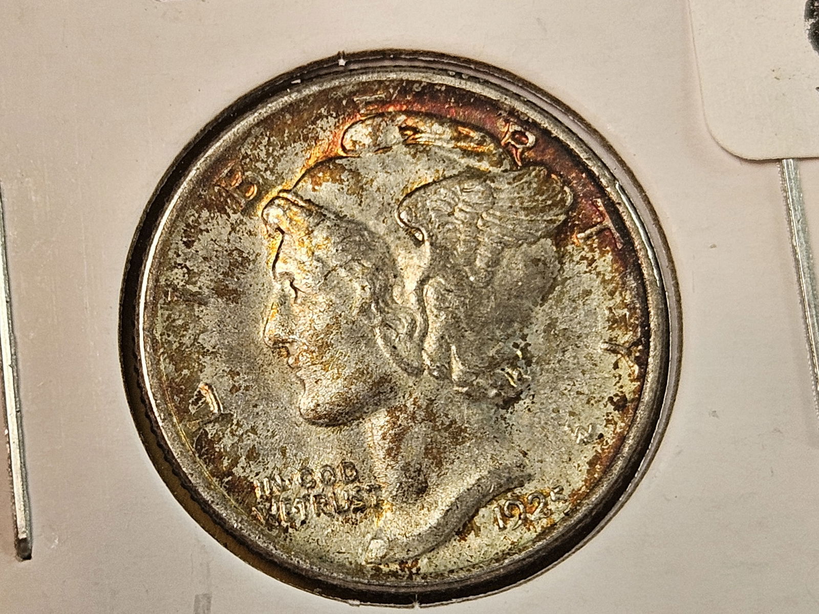 Choice Uncirculated Toned 1925 Mercury Dime (1 of 6)