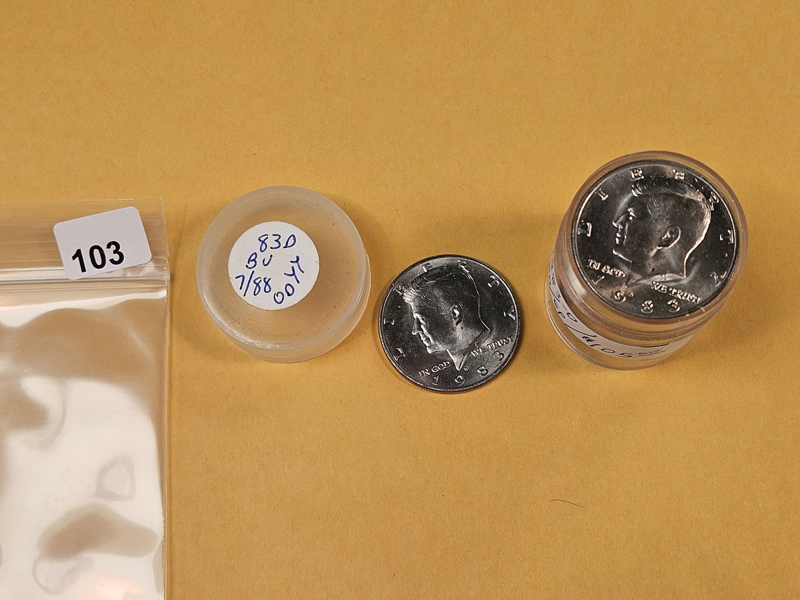 Key Date roll of GEM Brilliant Uncirculated 1983-D Kennedy half Dollars (1 of 2)
