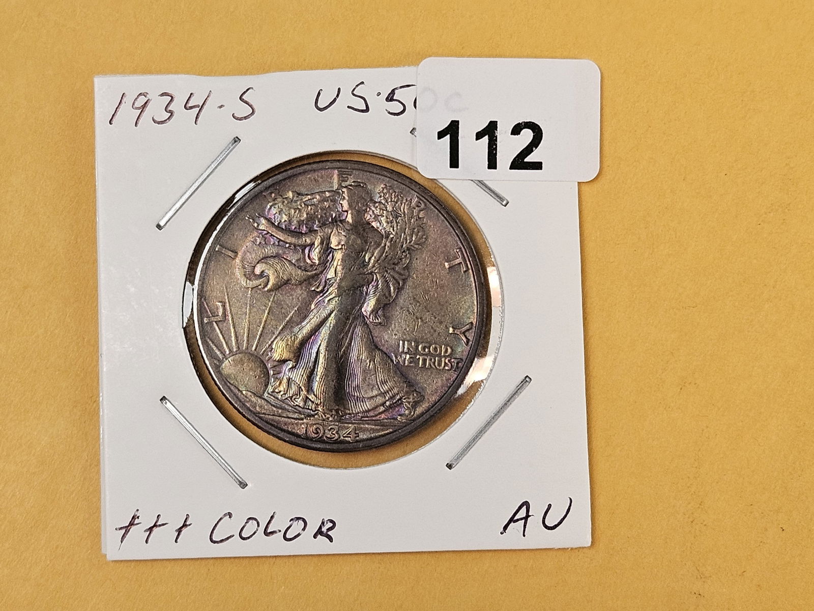 1934-S Walking Liberty Half Dollar in About Uncirculated - 2