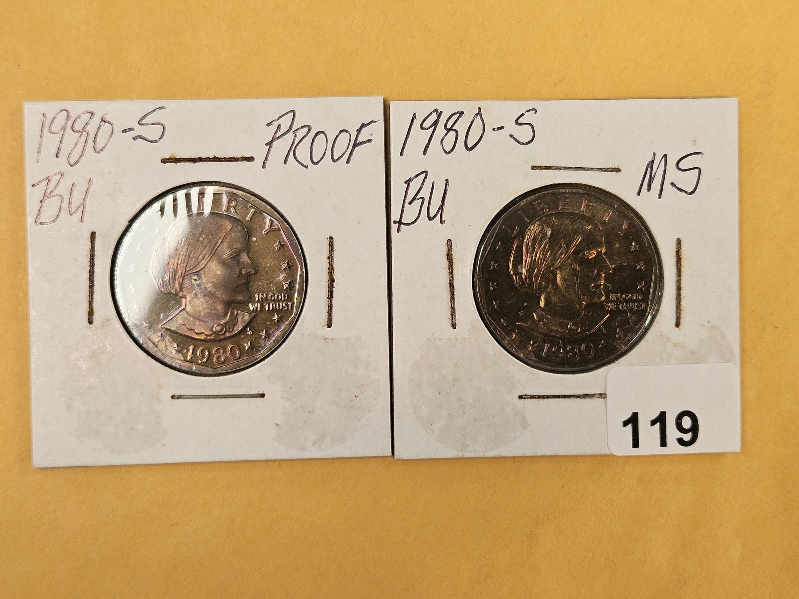 Two Toned 1980-S Susan B Anthony Dollars (1 of 13)