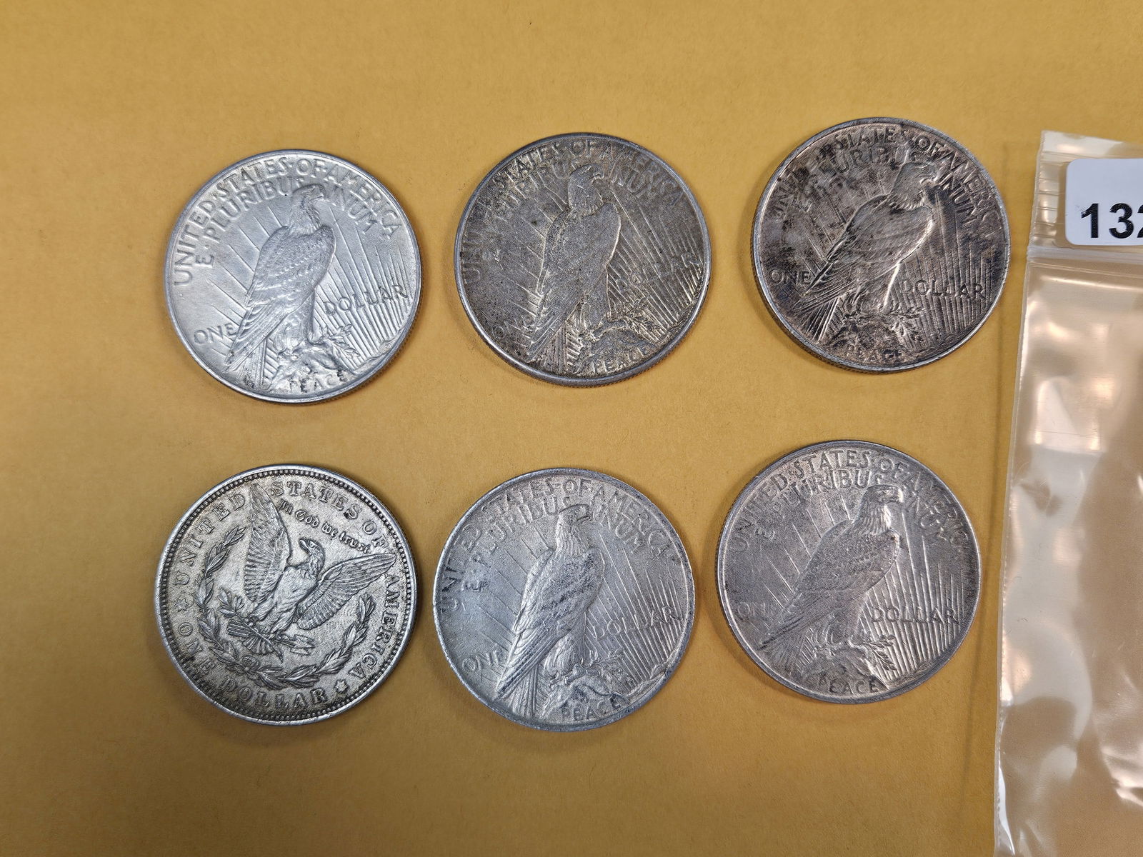 Six mixed Silver Dollars - 2