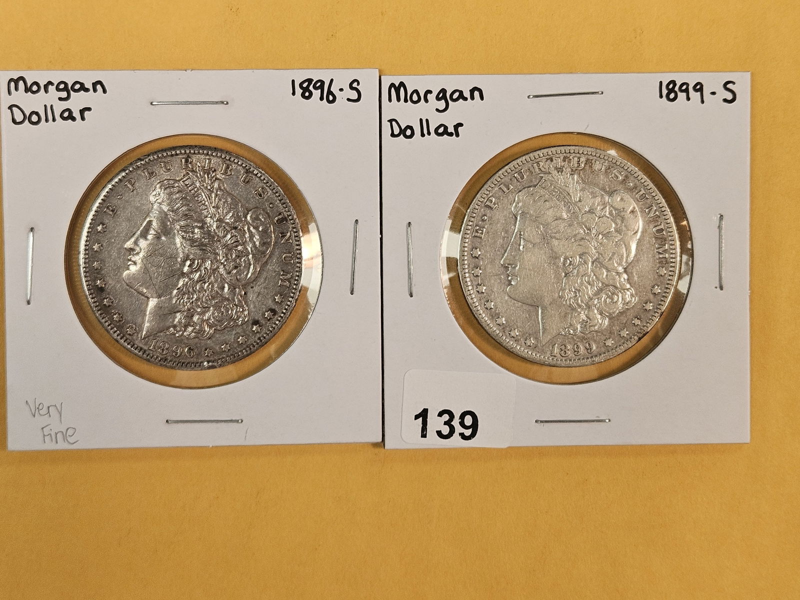 Two Better Date Morgan Silver dollars (1 of 2)