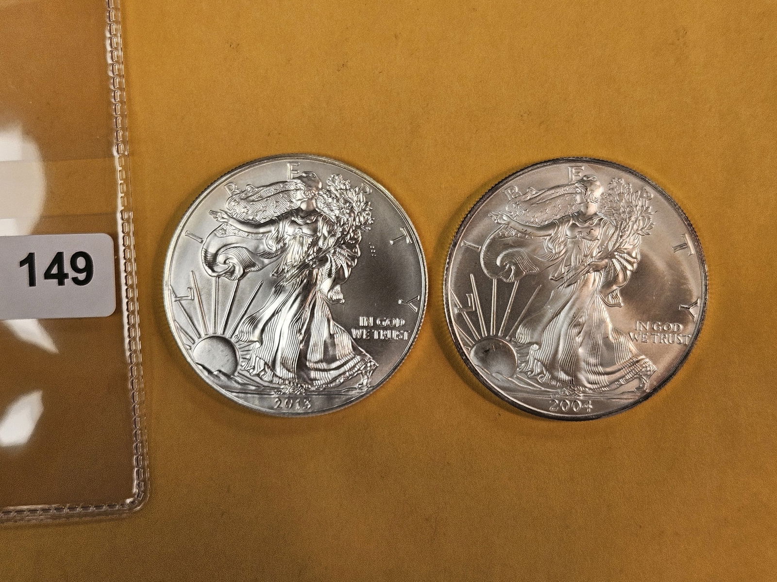 Two GEM Brilliant Uncirculated American Silver Eagles (1 of 2)