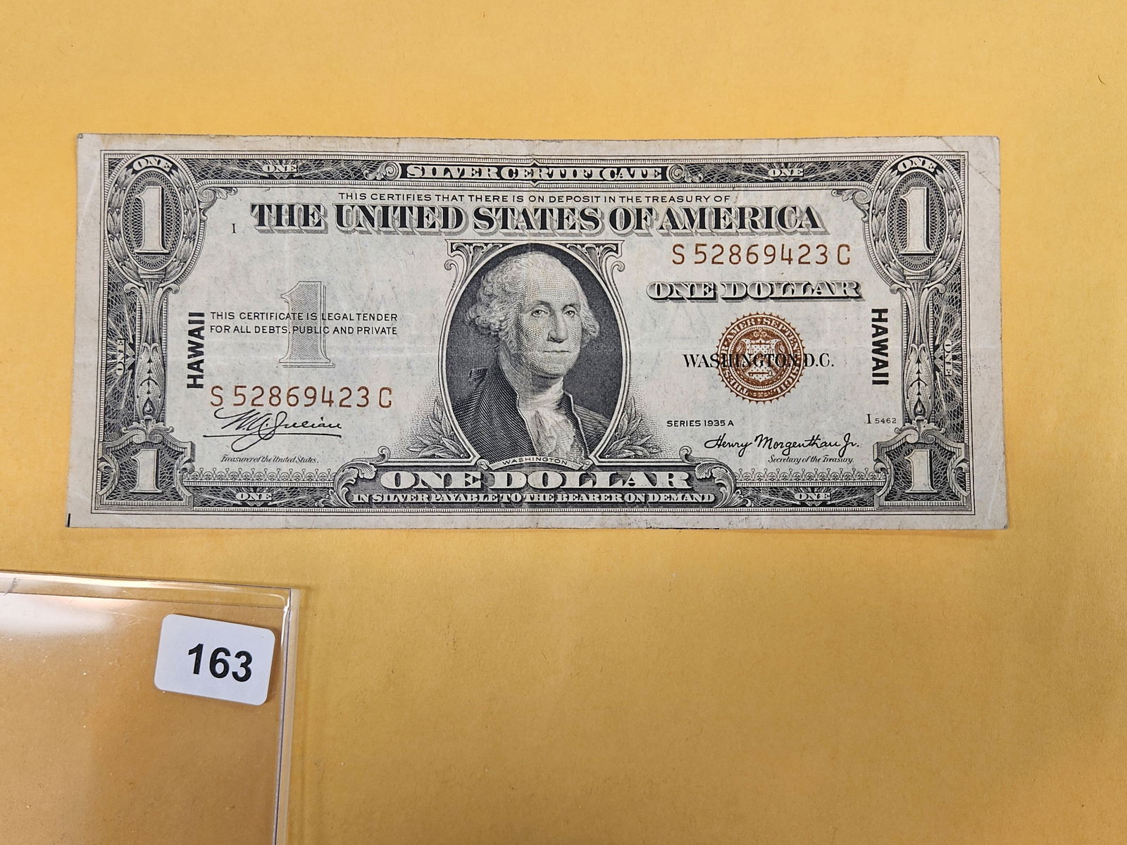 Series of 1935-A One Dollar Silver Certificate: HAWAII Overprint 