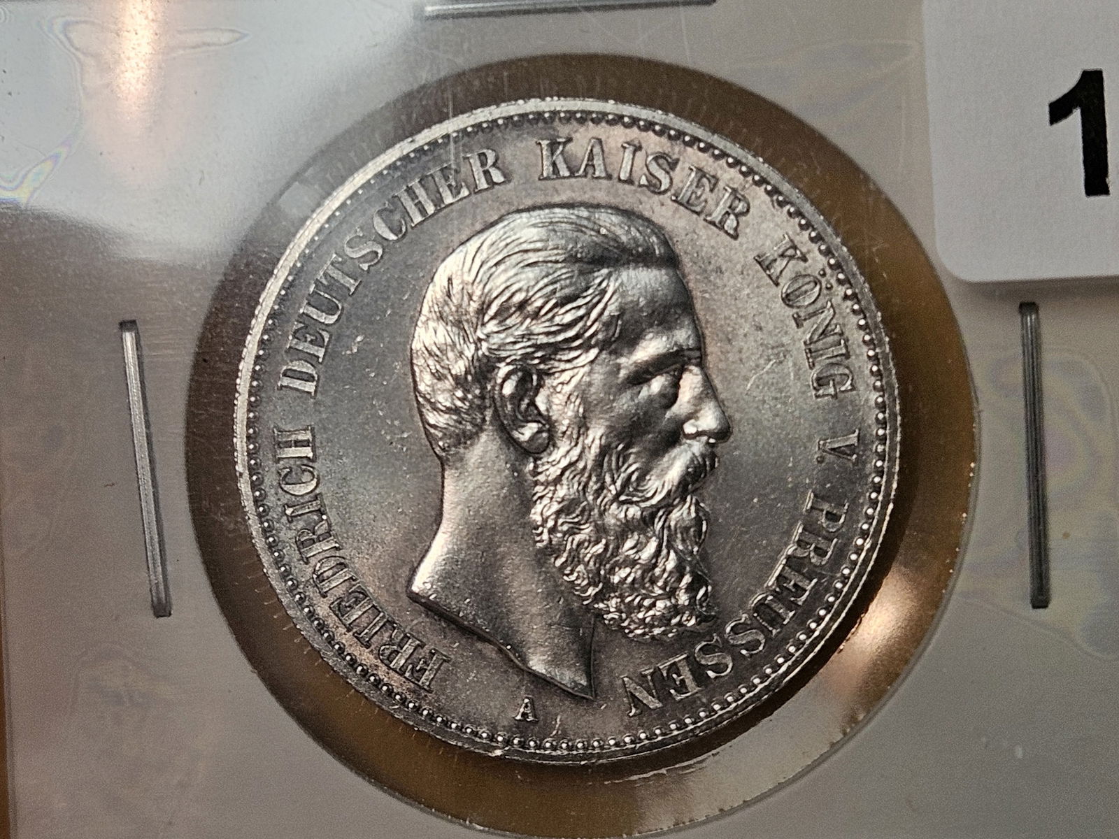 * GEM Brilliant Uncirculated 1888-A German States Prussia silver 2 mark (1 of 12)
