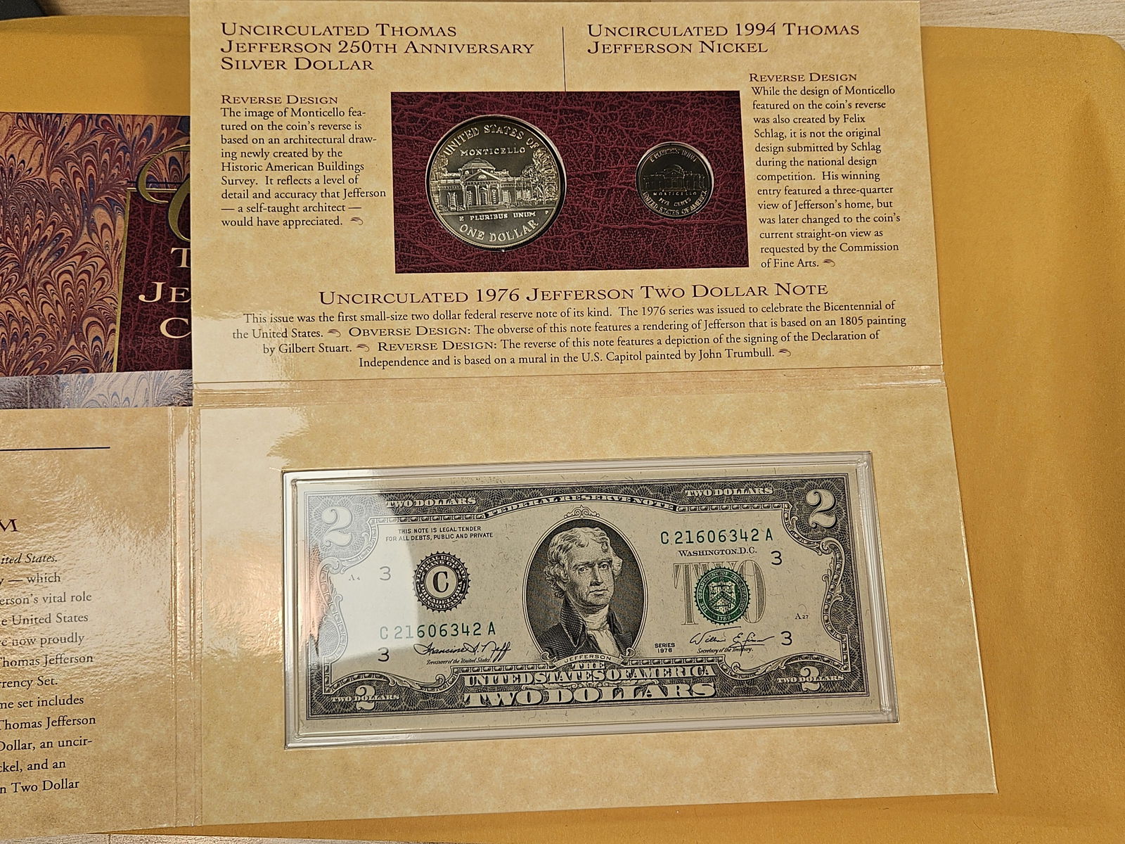 The Thomas Jefferson Coinage and Currency Set - 3