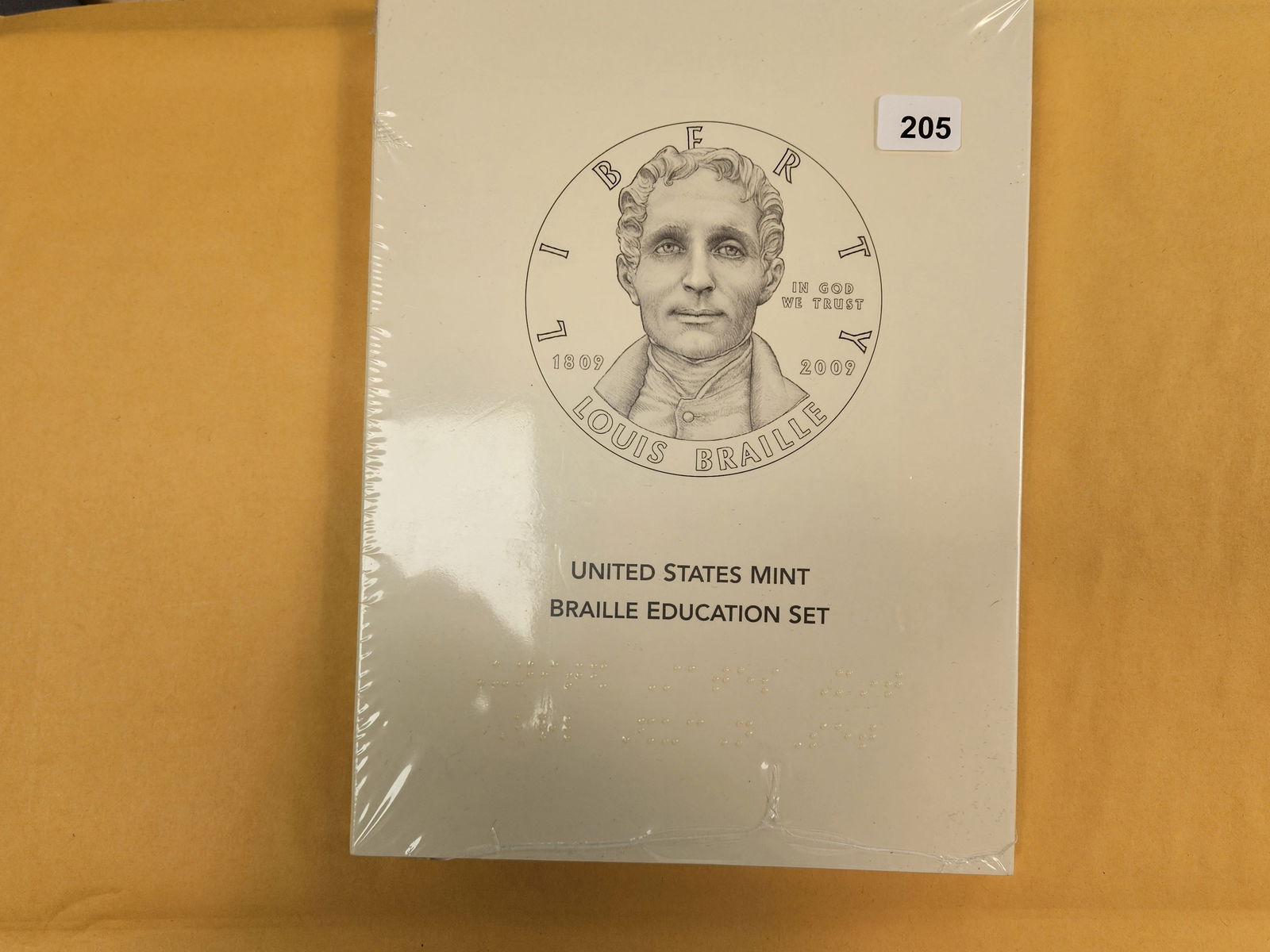 US Mint Braille Education Set with Silver Dollar: In original government packaging with certificate of authenticity. Sealed in shrinkwrap 