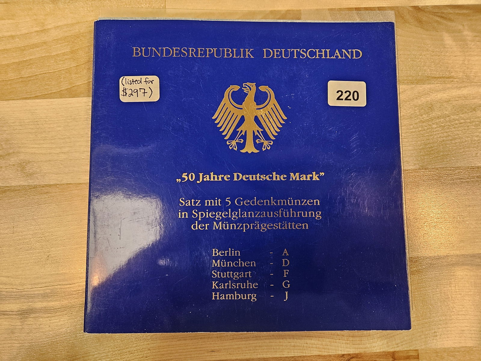 GEM Proof Silver 5-coin Bundesrepublik Deutschland Set: In OGP. Sells for upwards of $300! 