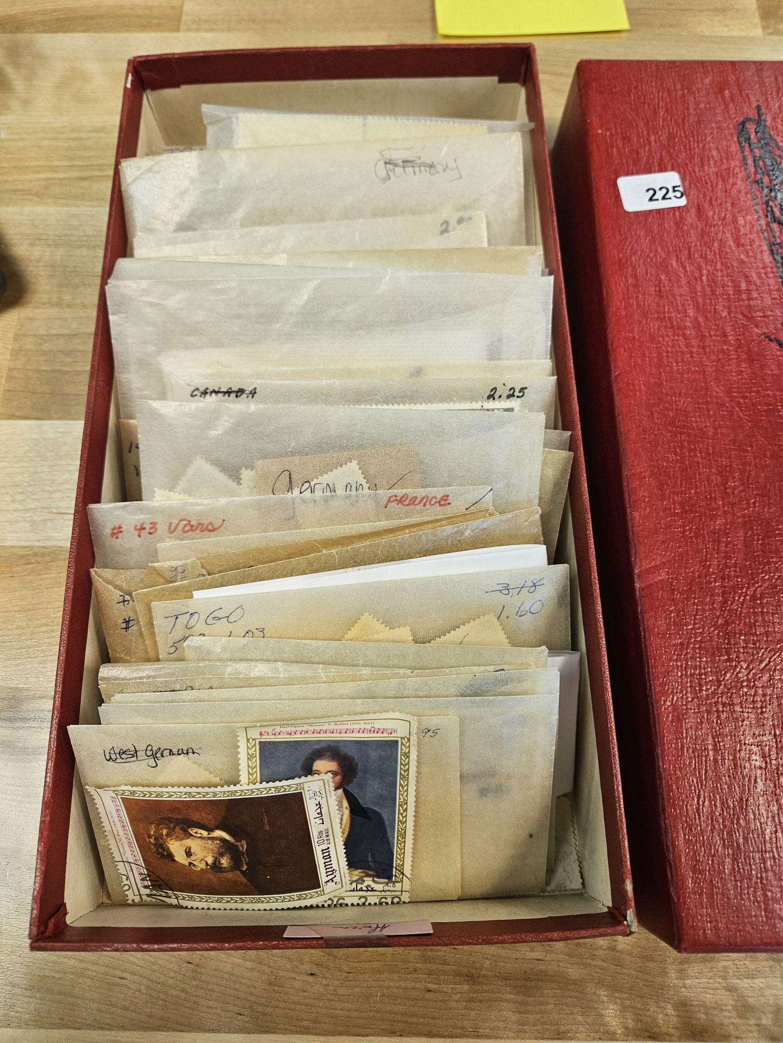 Philatelics!: Box of stamps. Think they're all World stamps 