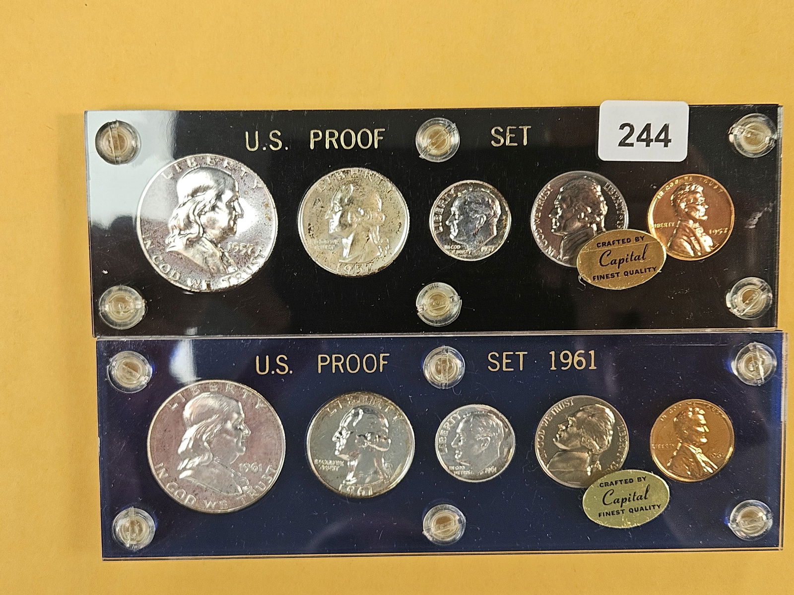 Two GEM Proof US SILVER Sets in Capital Plastic Holders (1 of 6)